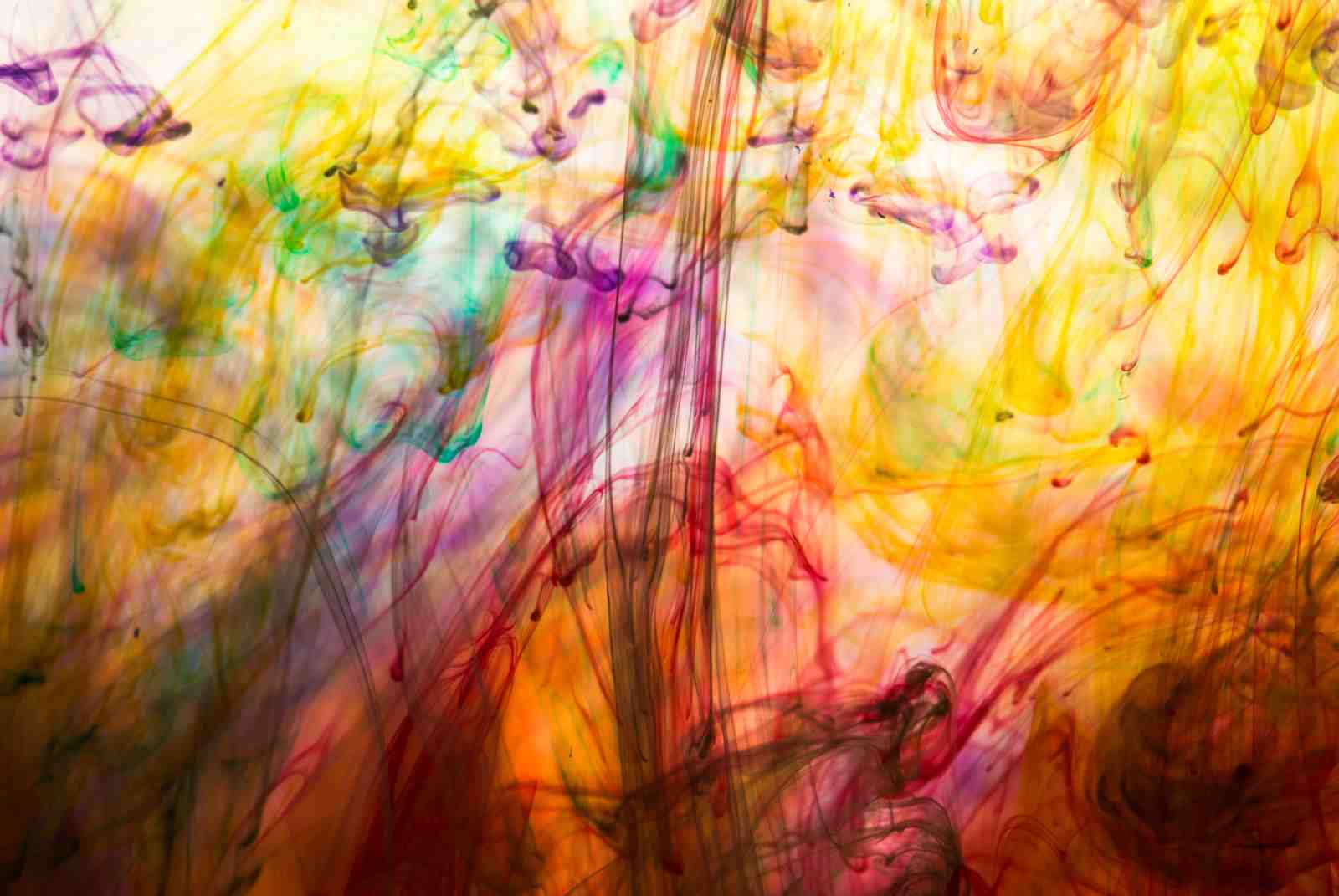 Vibrant Ink Swirls Abstract Wall Art