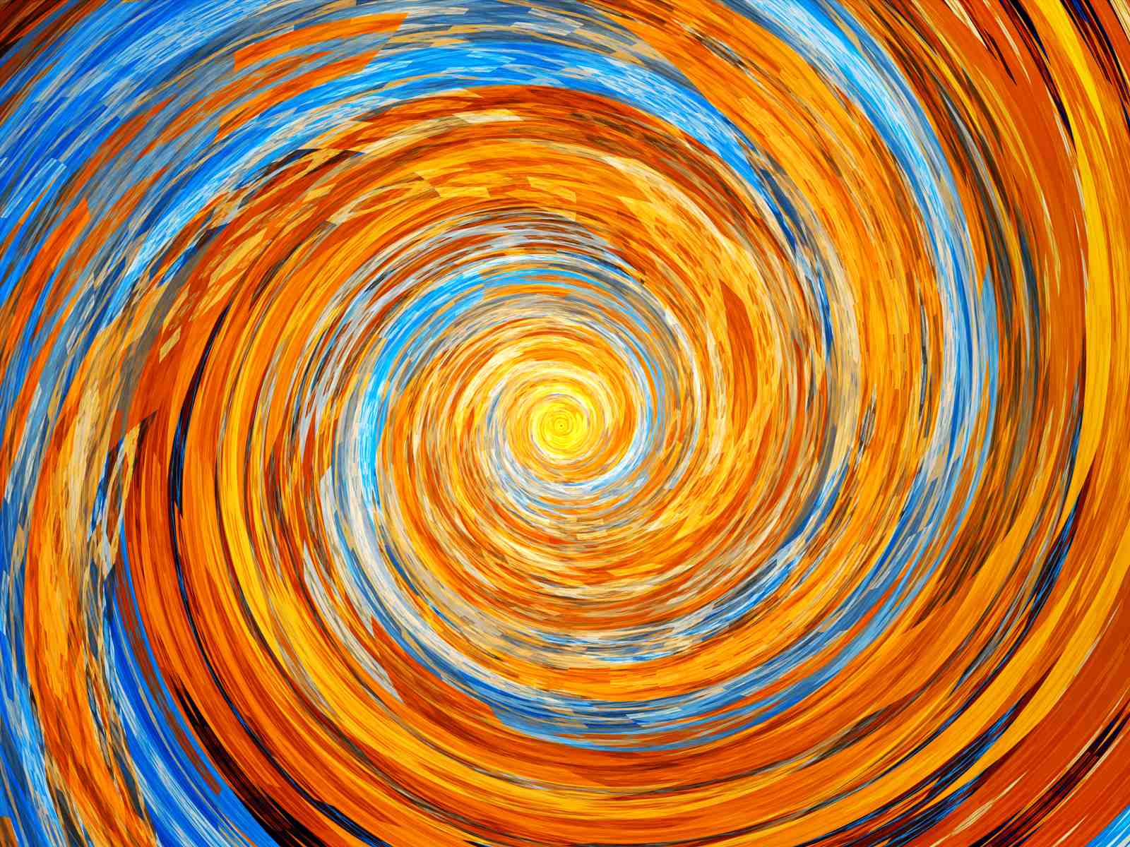Vibrant Sunburst Spiral Wall Art