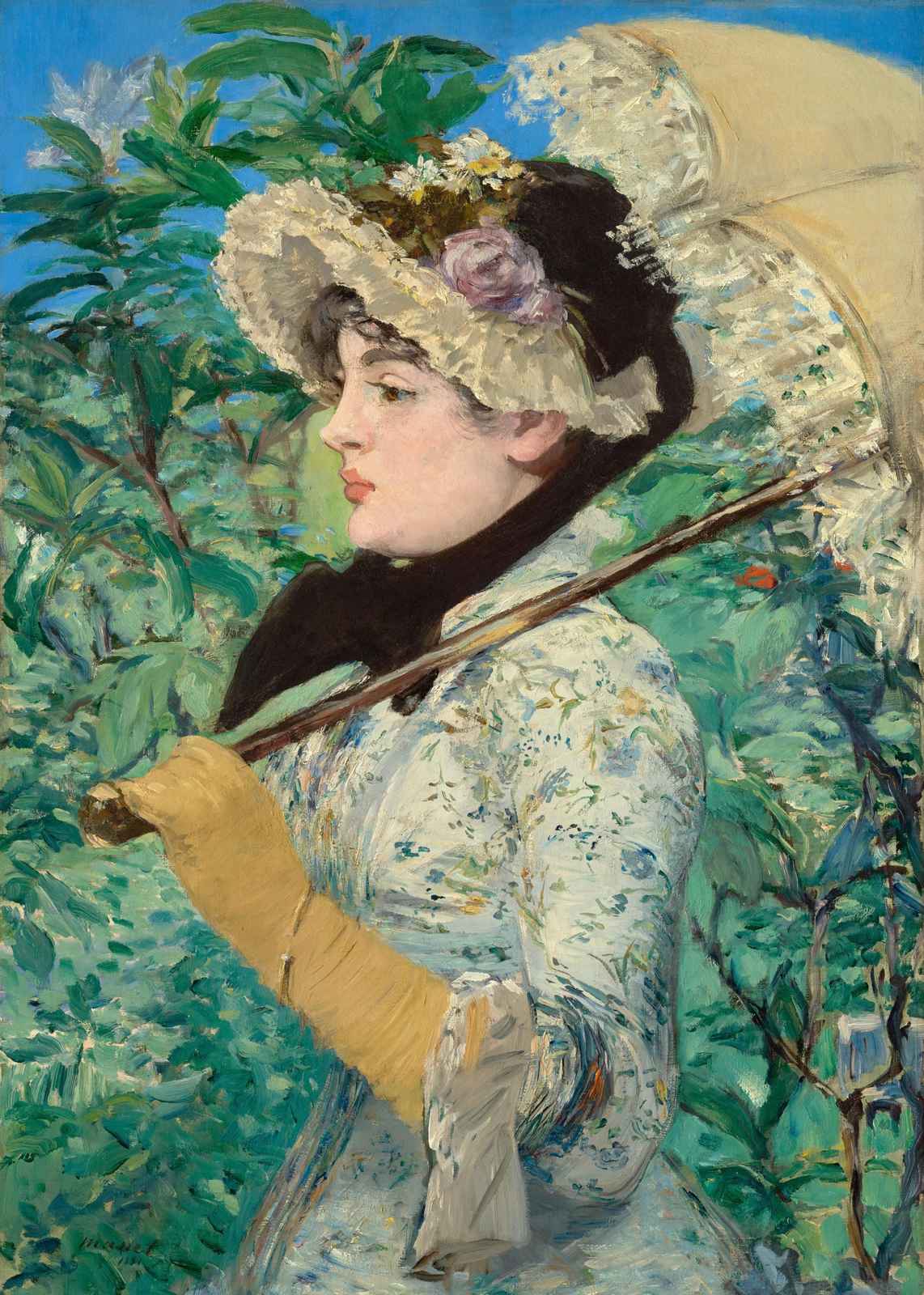 Impressionist Lady with Parasol Wall Art