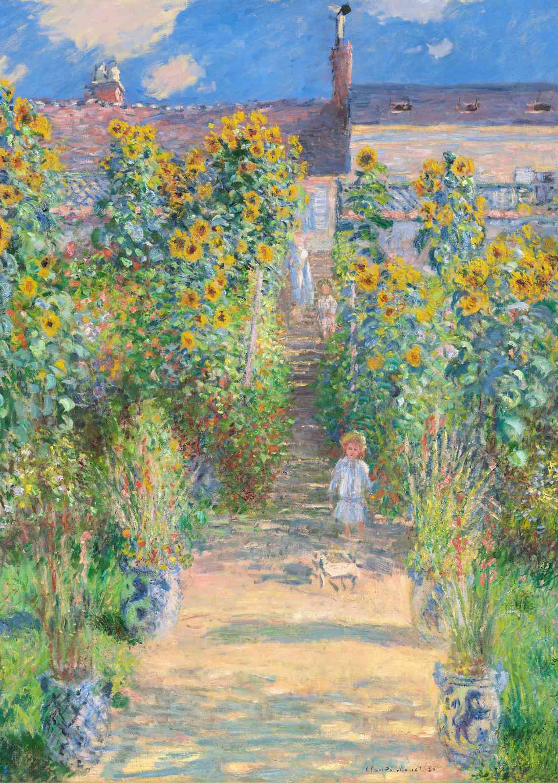 Vibrant Sunflower Garden Impressionist Wall Art