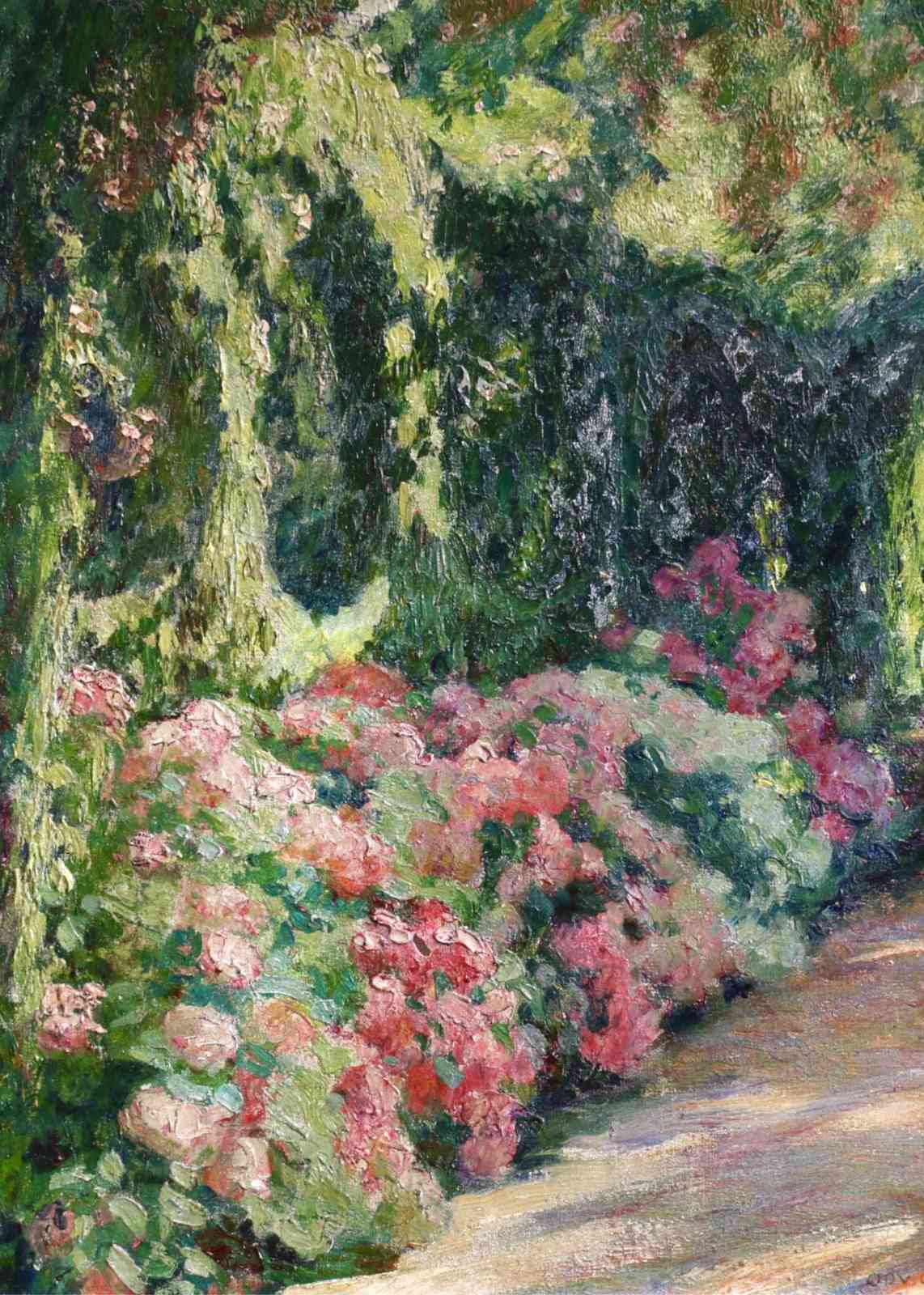 Impressionist Rose Garden Path Wall Art