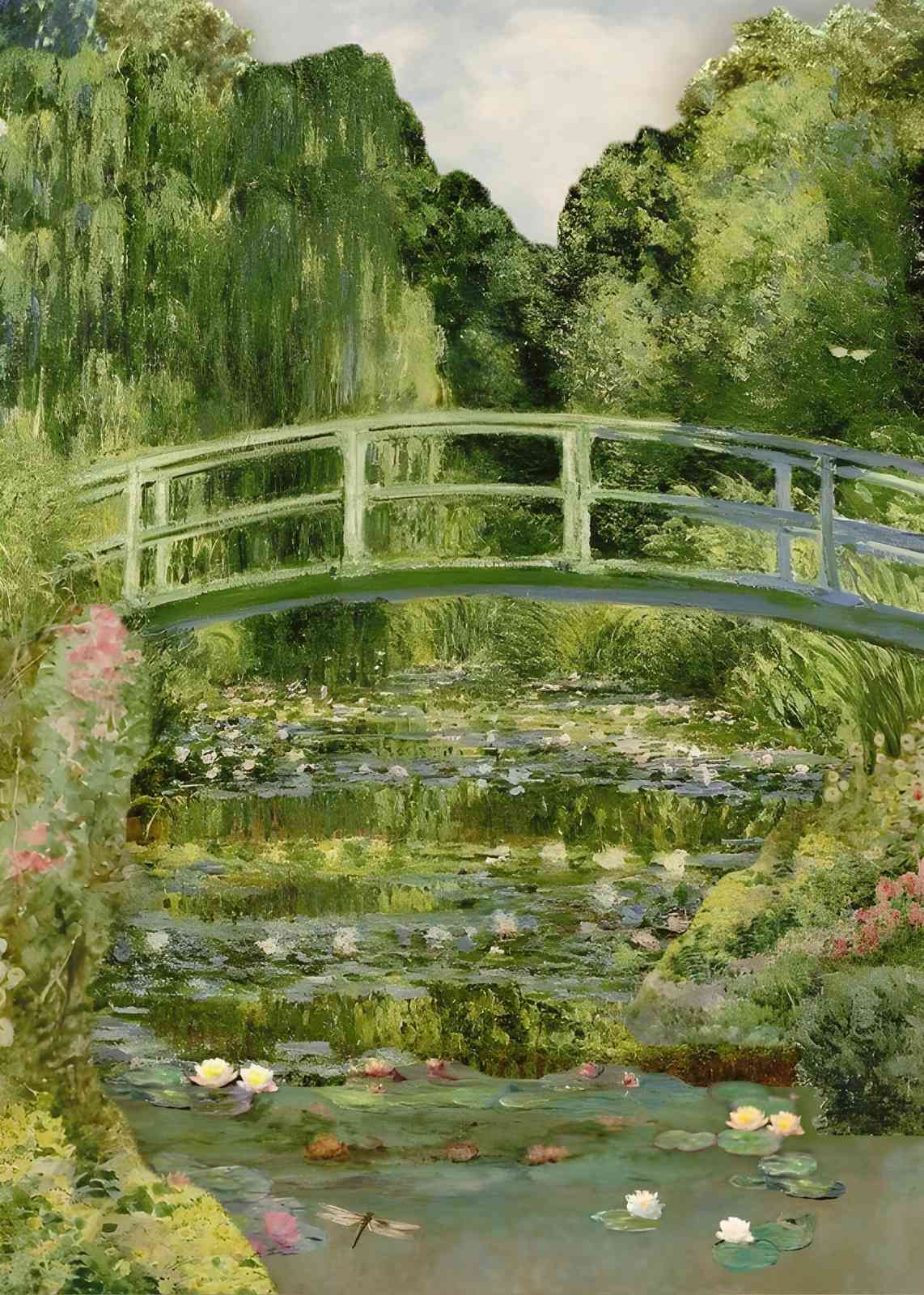 Monet's Water Lily Bridge Wall Art