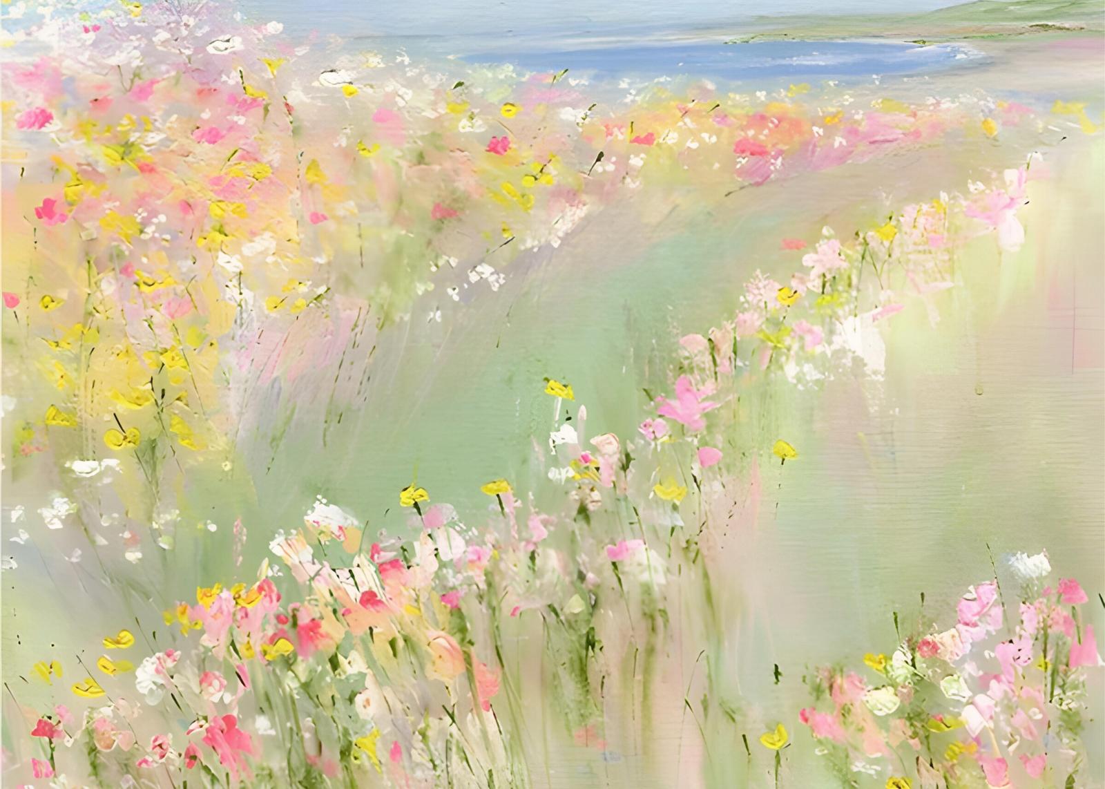 Floral Meadow Serenity Wall Art