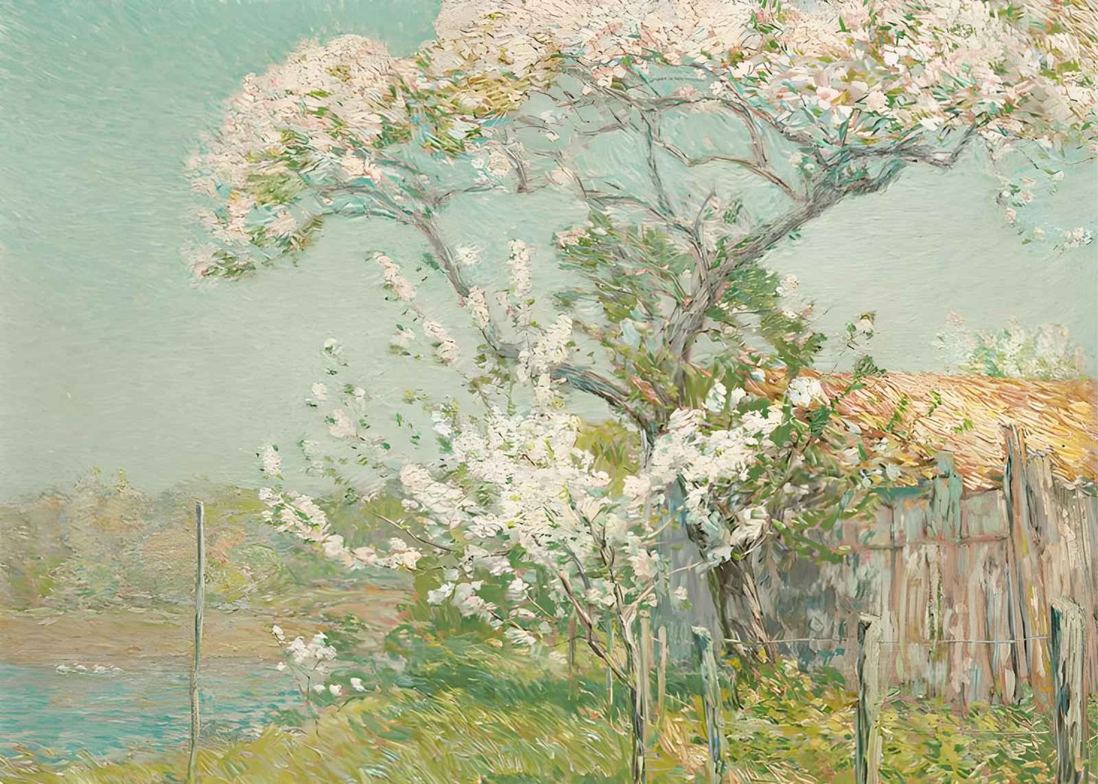 Spring Blossoms Tranquil Scenery Wall Art