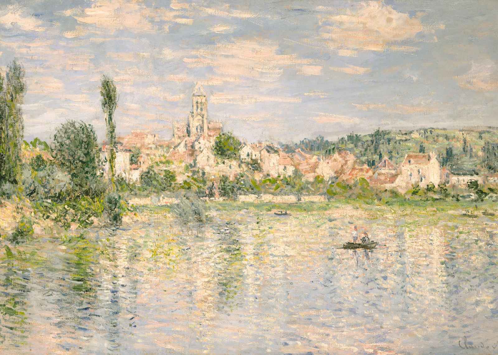 Impressionist River Landscape Wall Art