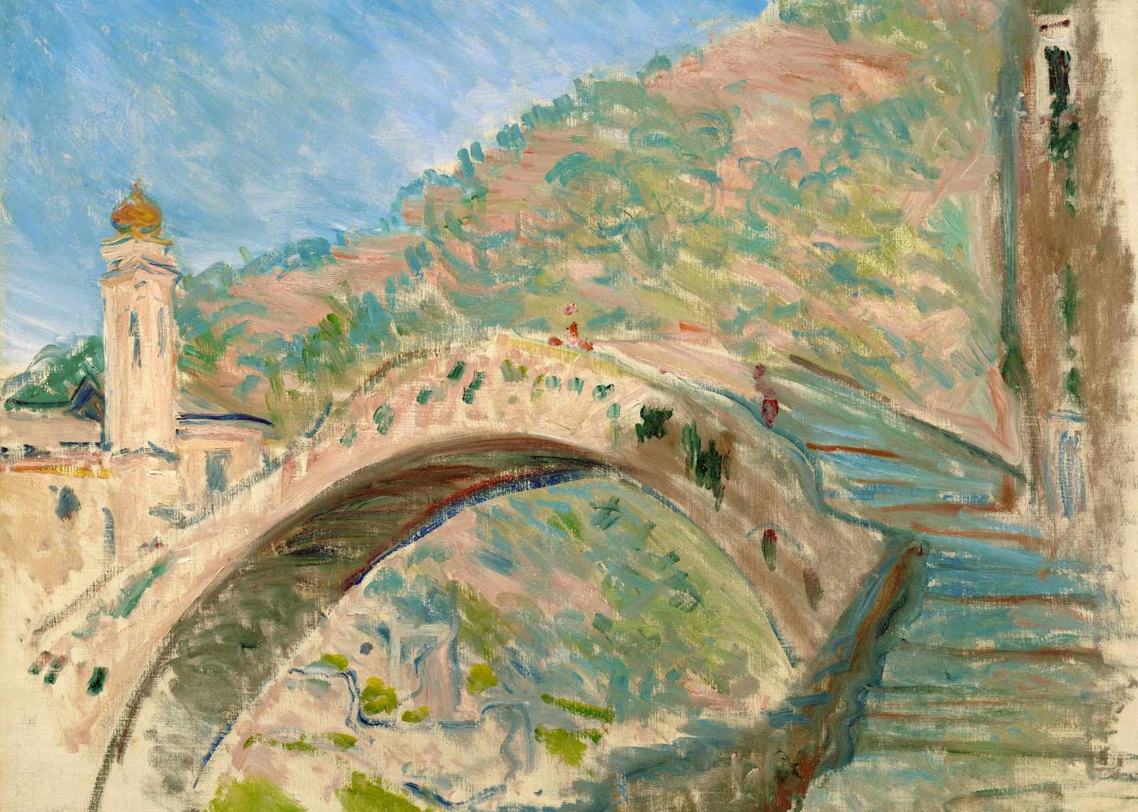 French Riviera Bridge Impressionist Wall Art