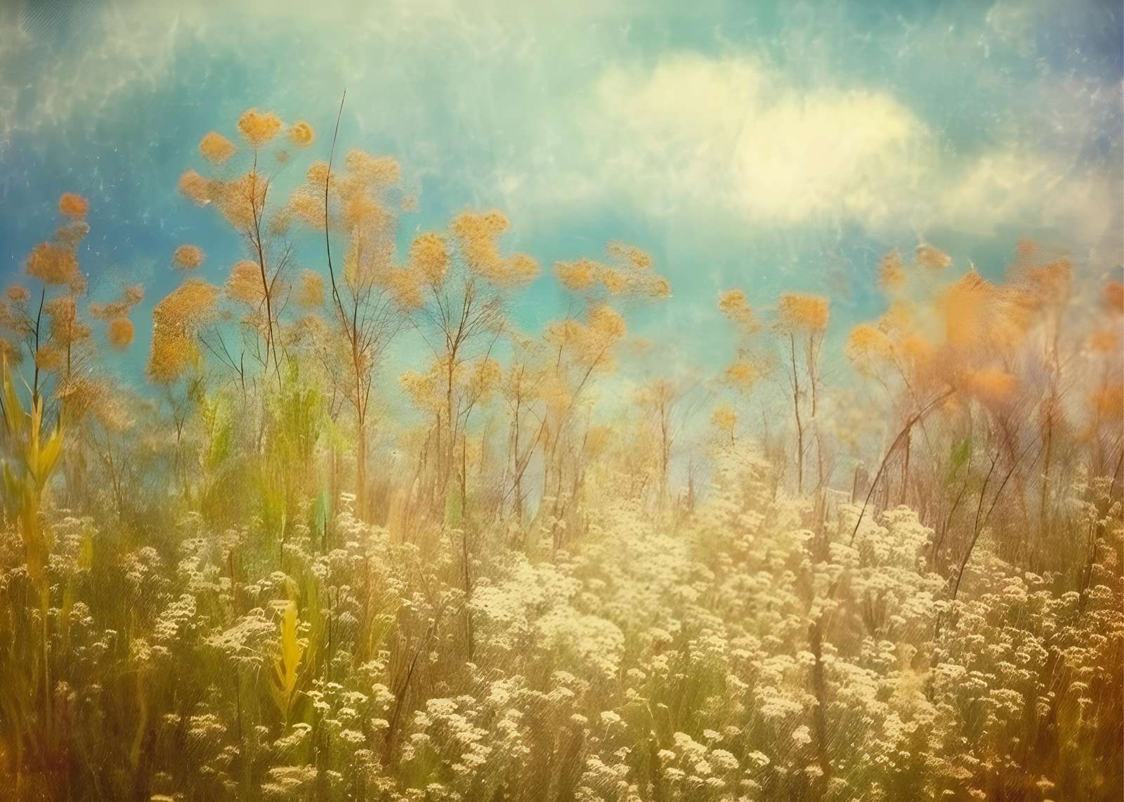Golden Meadow Serenity Wall Art
