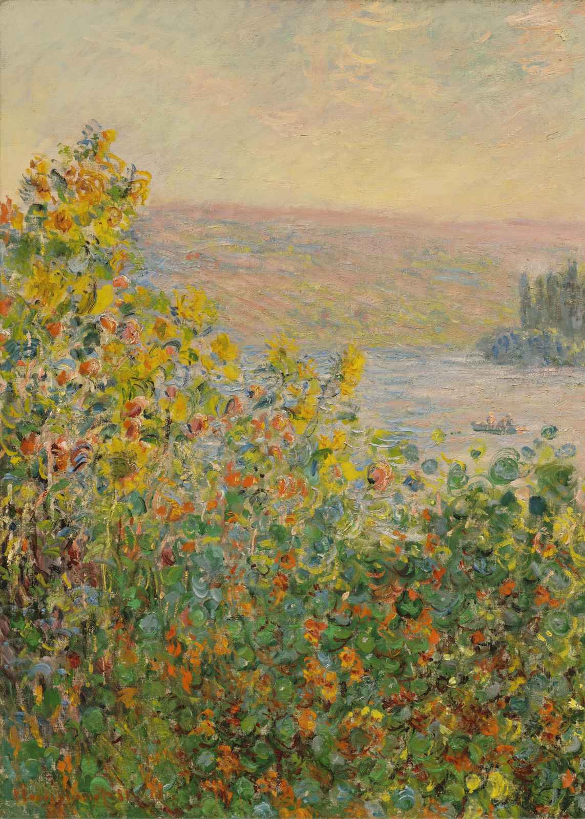 Impressionist Garden River View Wall Art