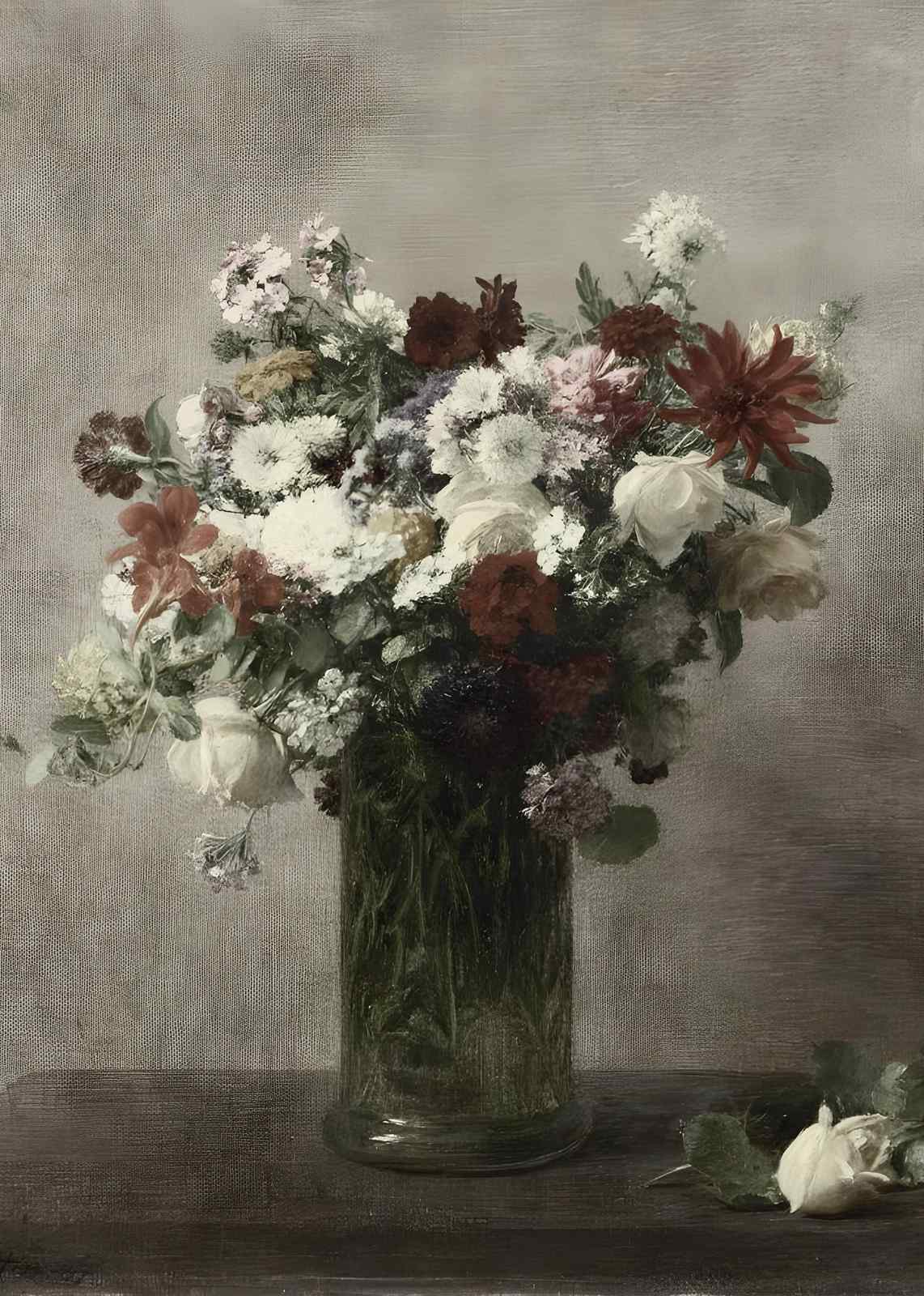 Elegant Floral Still Life Wall Art