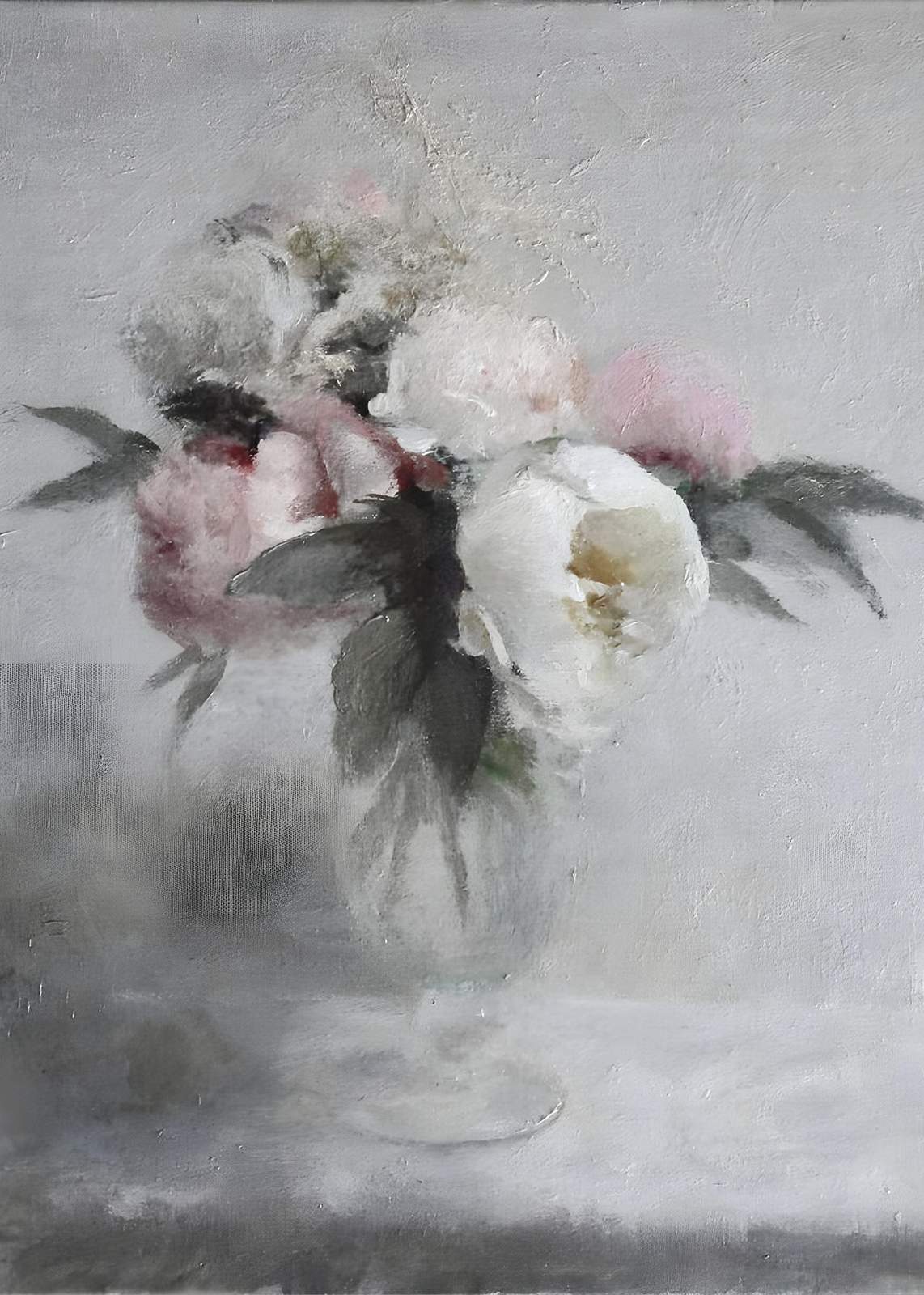 Soft Blush Peony Floral Dream Wall Art