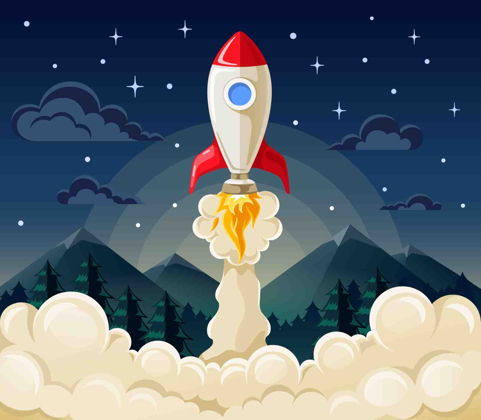 Rocket Launch Dream Wall Art
