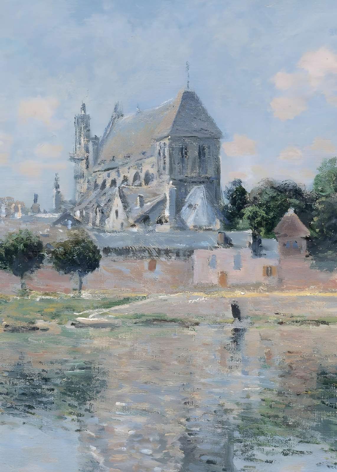 Serene River View Cathedral Wall Art