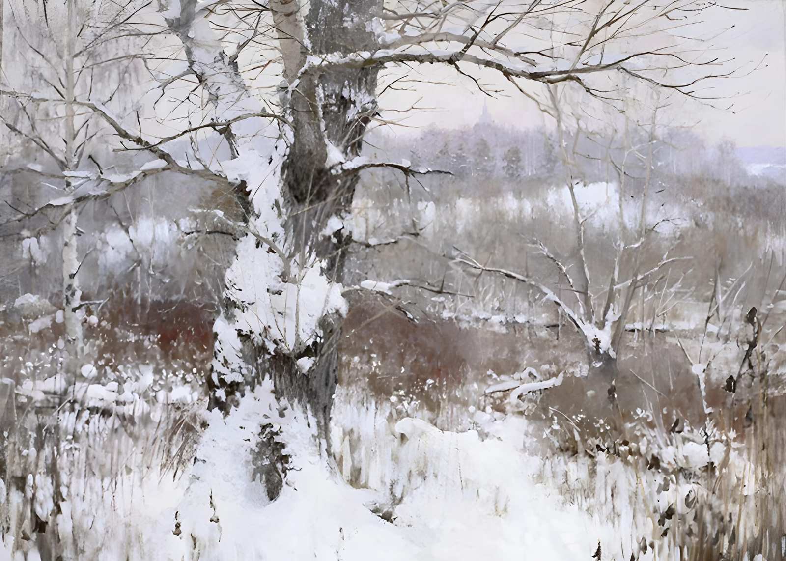 Serene Winter Forest Snow Landscape Wall Art
