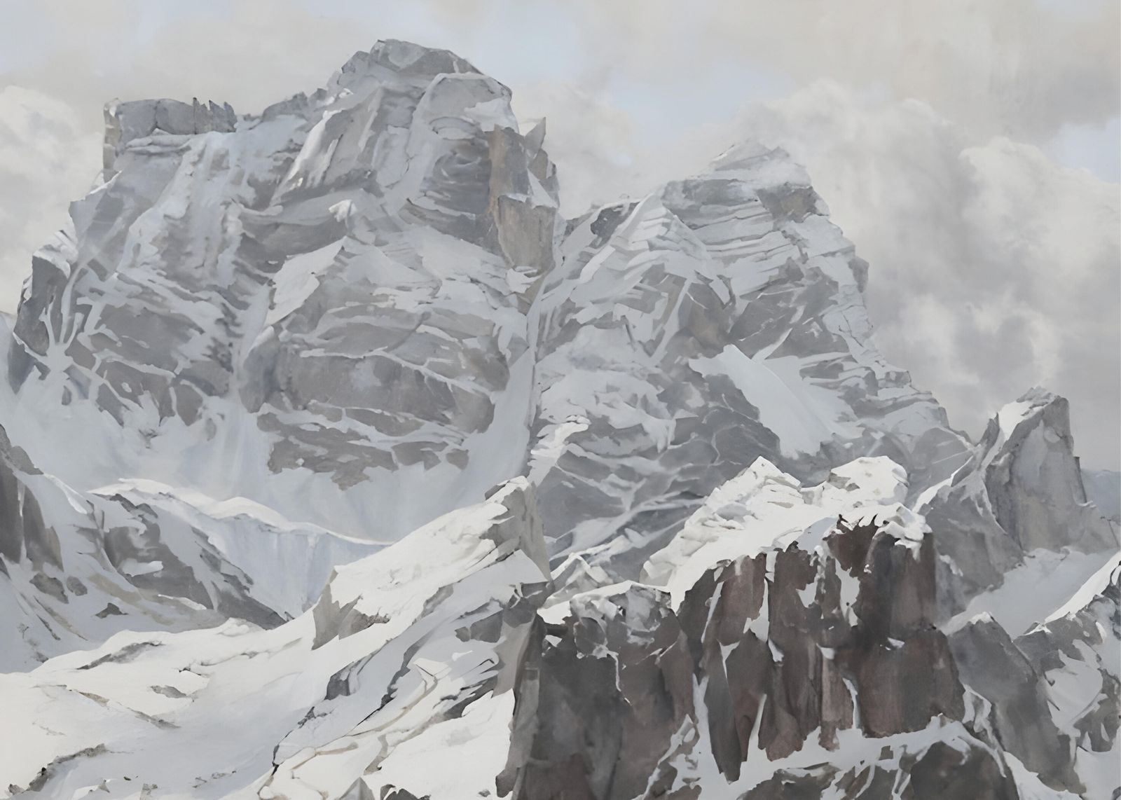 Majestic Snow-Capped Peaks Wall Art