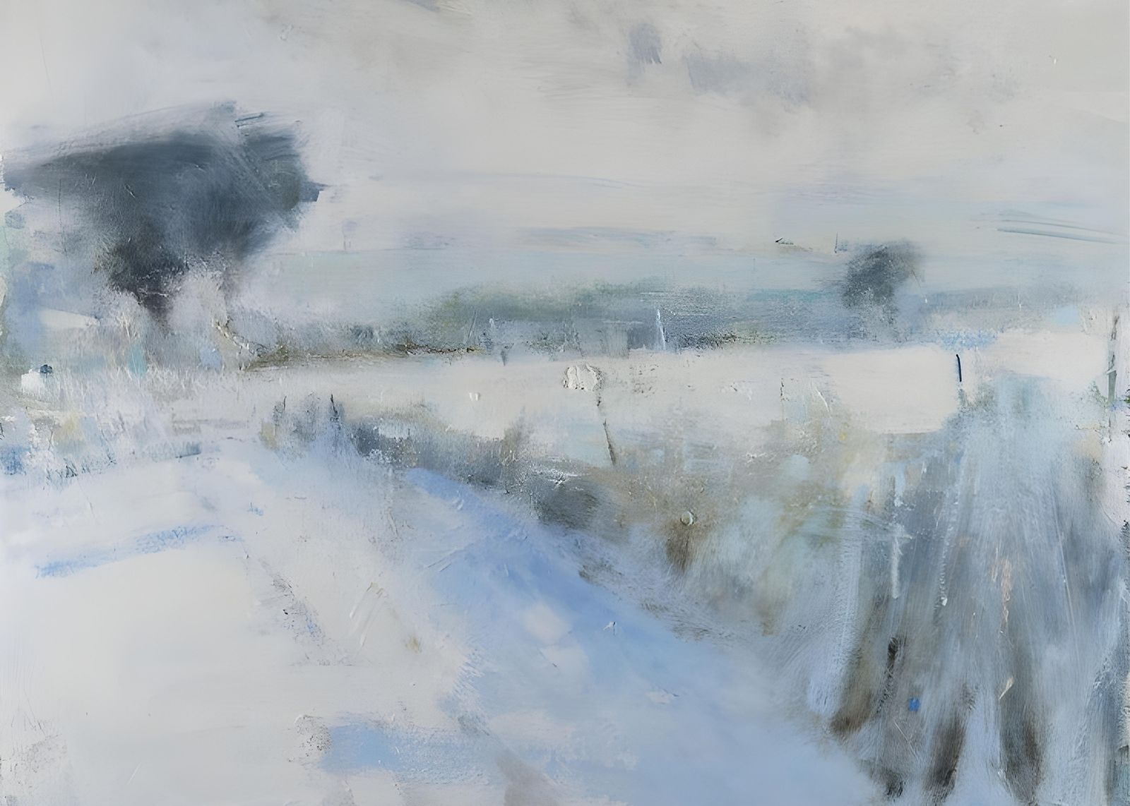 Abstract Winter Landscape Wall Art