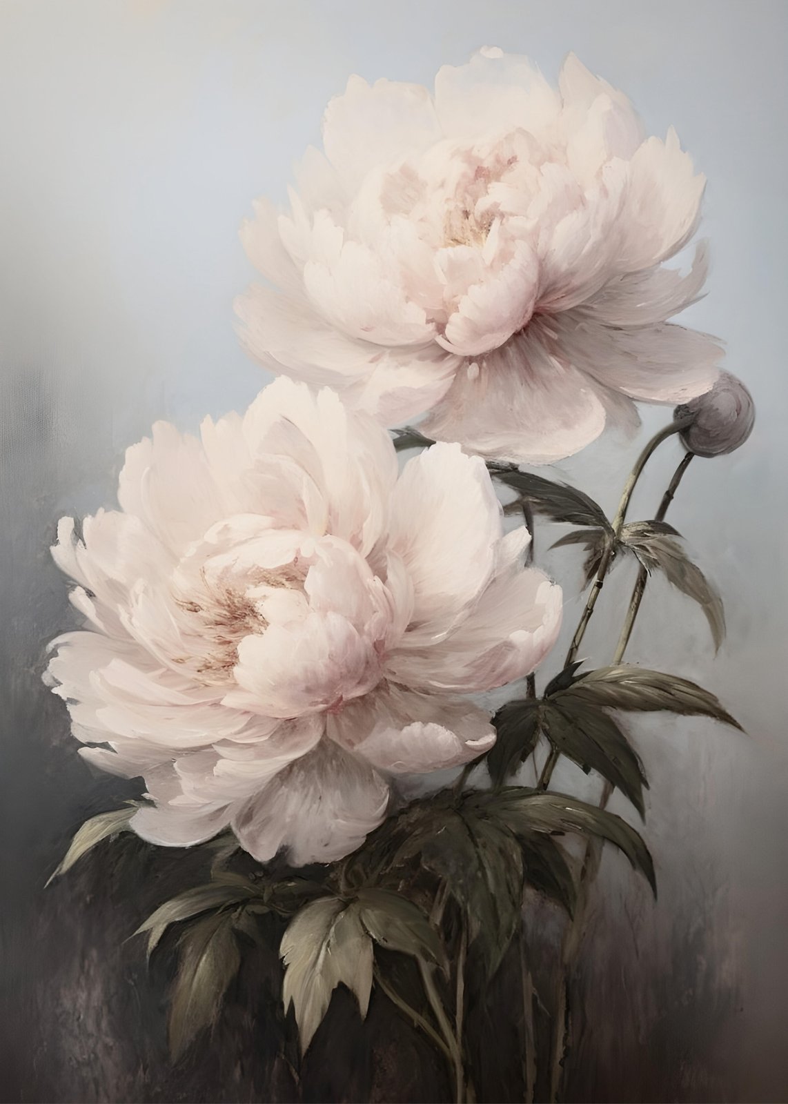 Soft Pink Peony Floral Art Wall Art