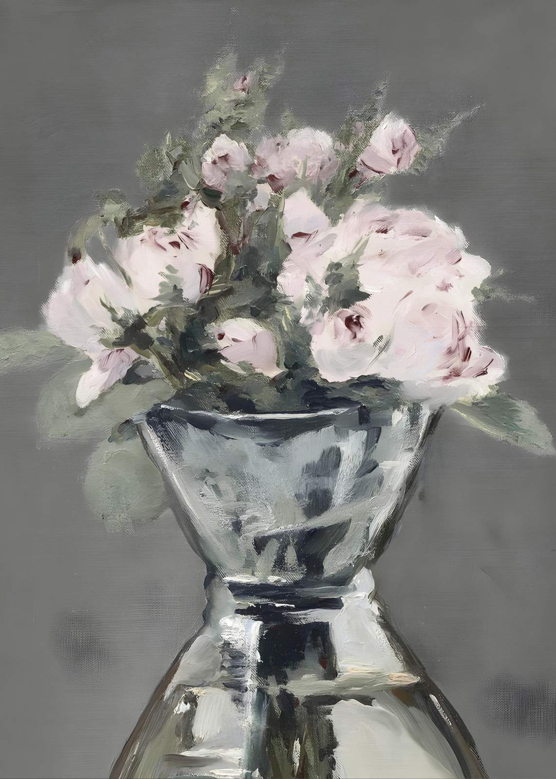 Elegant Pink Peonies Still Life Wall Art