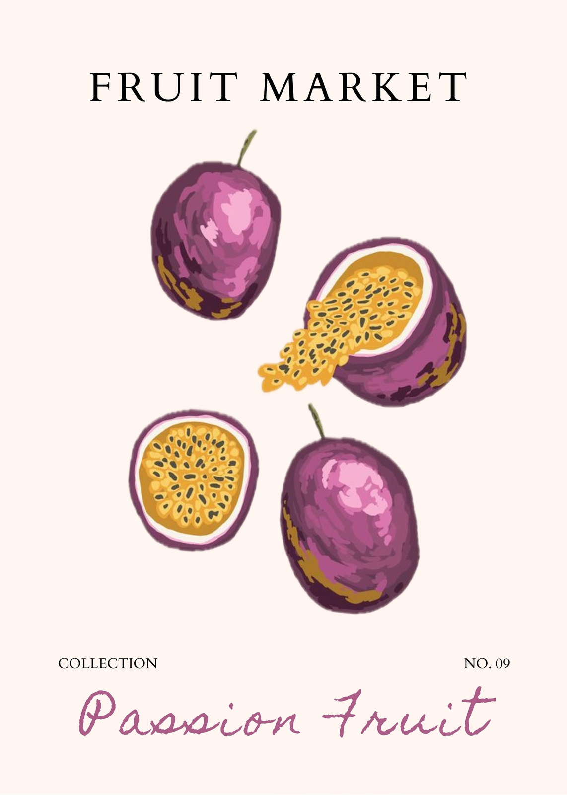 Vibrant Passion Fruit Art | Kitchen & Cafe Wall Art