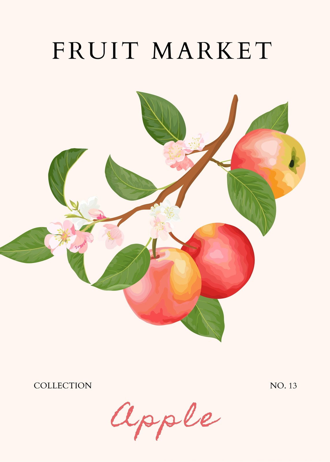 Vintage Apple Blossom Wall Art