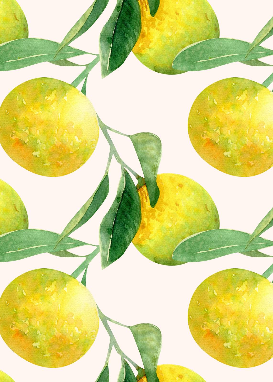Citrus Grove Watercolor Oranges Wall Art