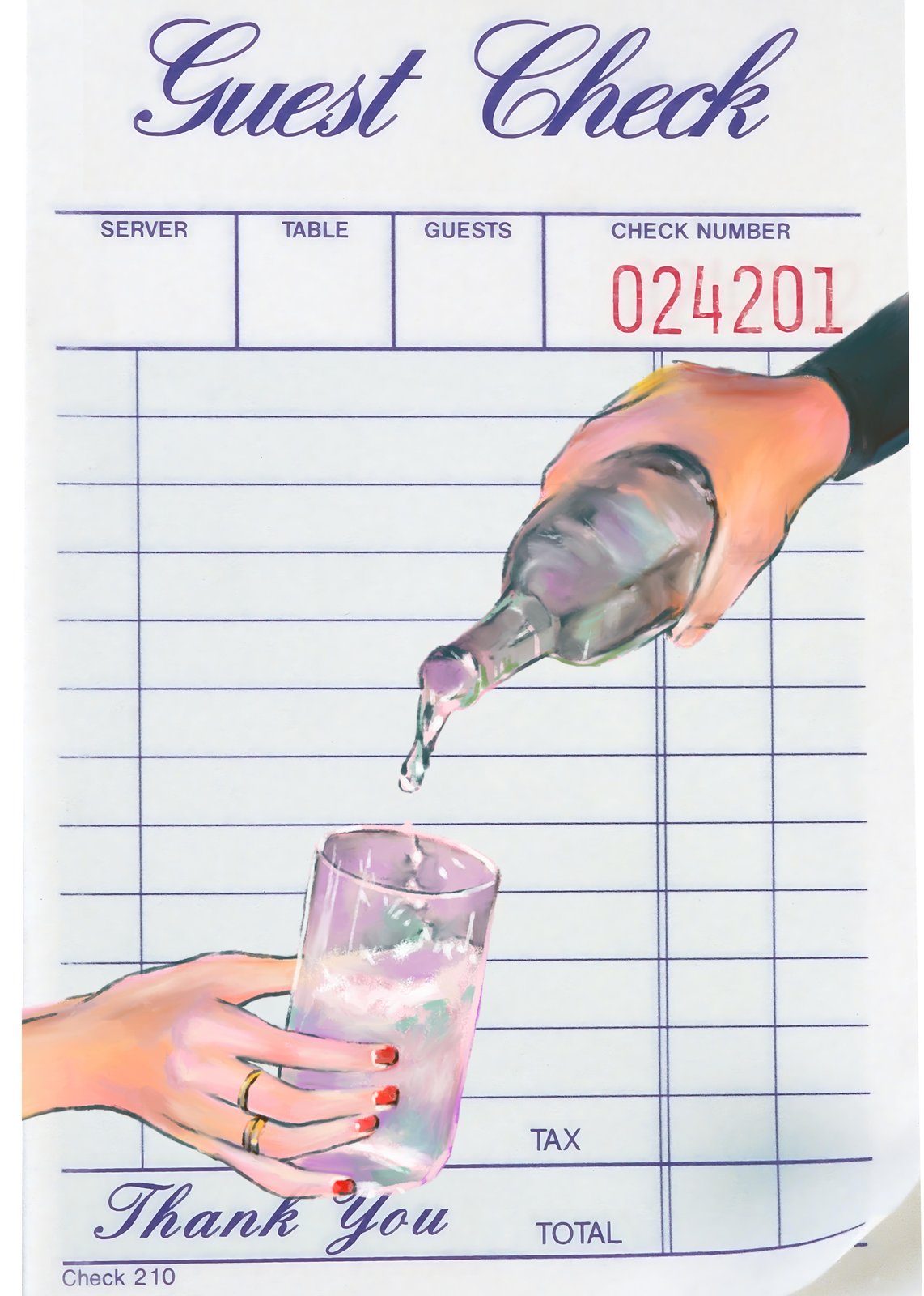 Guest Check Pour Art Wall Art