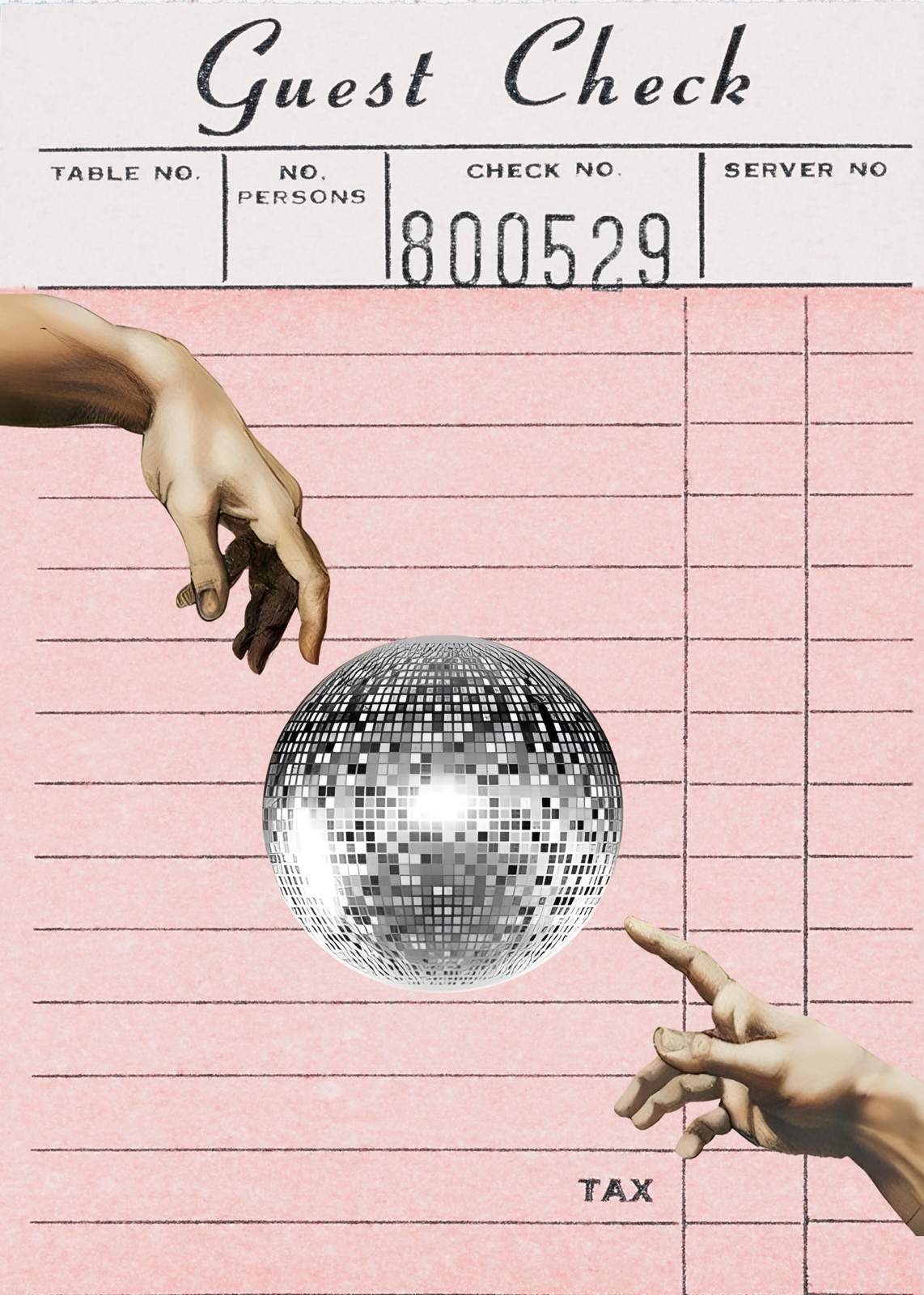 Disco & Divine Touch Guest Check Wall Art