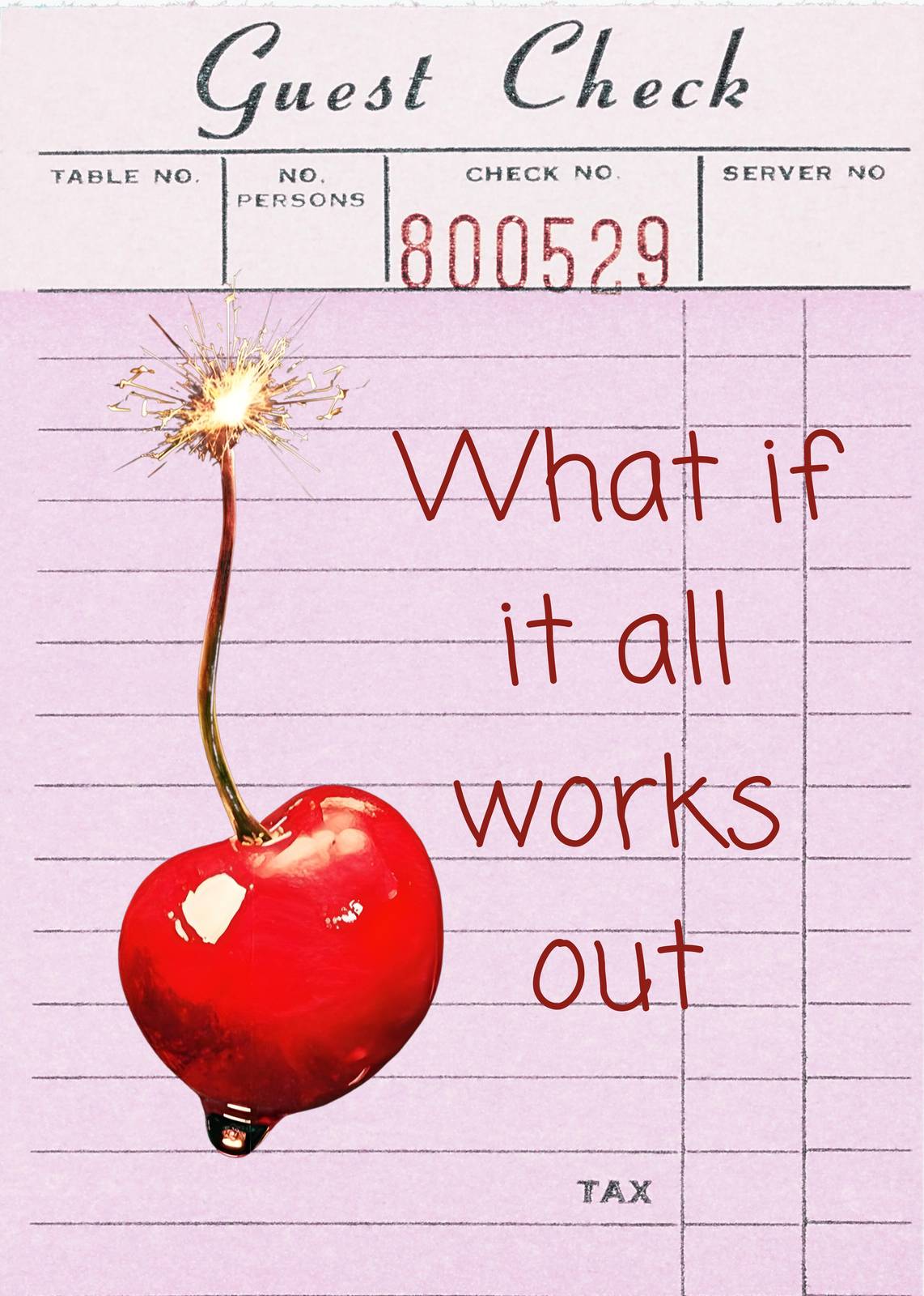 Cherry Spark Guest Check Wall Art