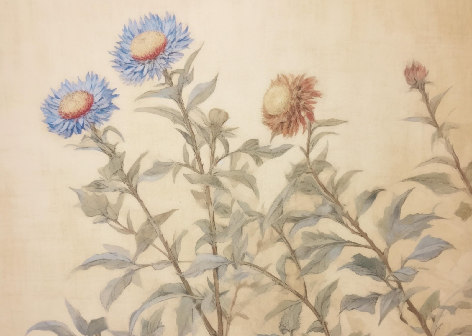 Elegant Floral Botanical Watercolor Wall Art