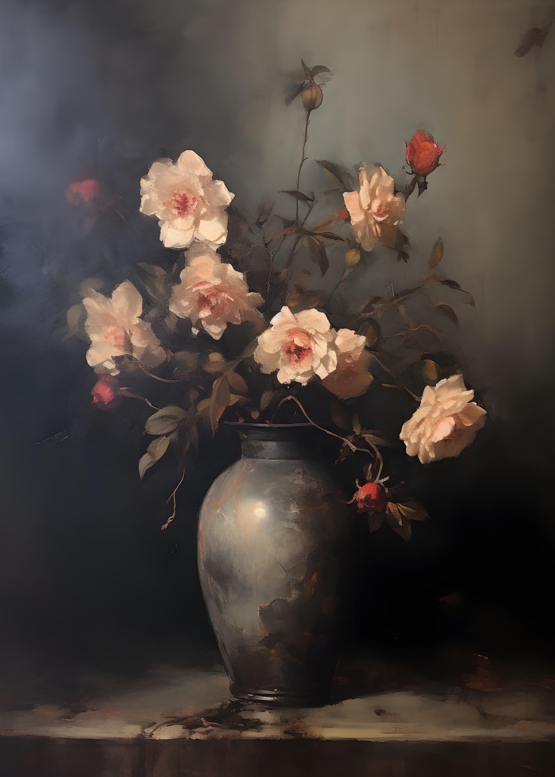 Elegant Rose Still Life Wall Art