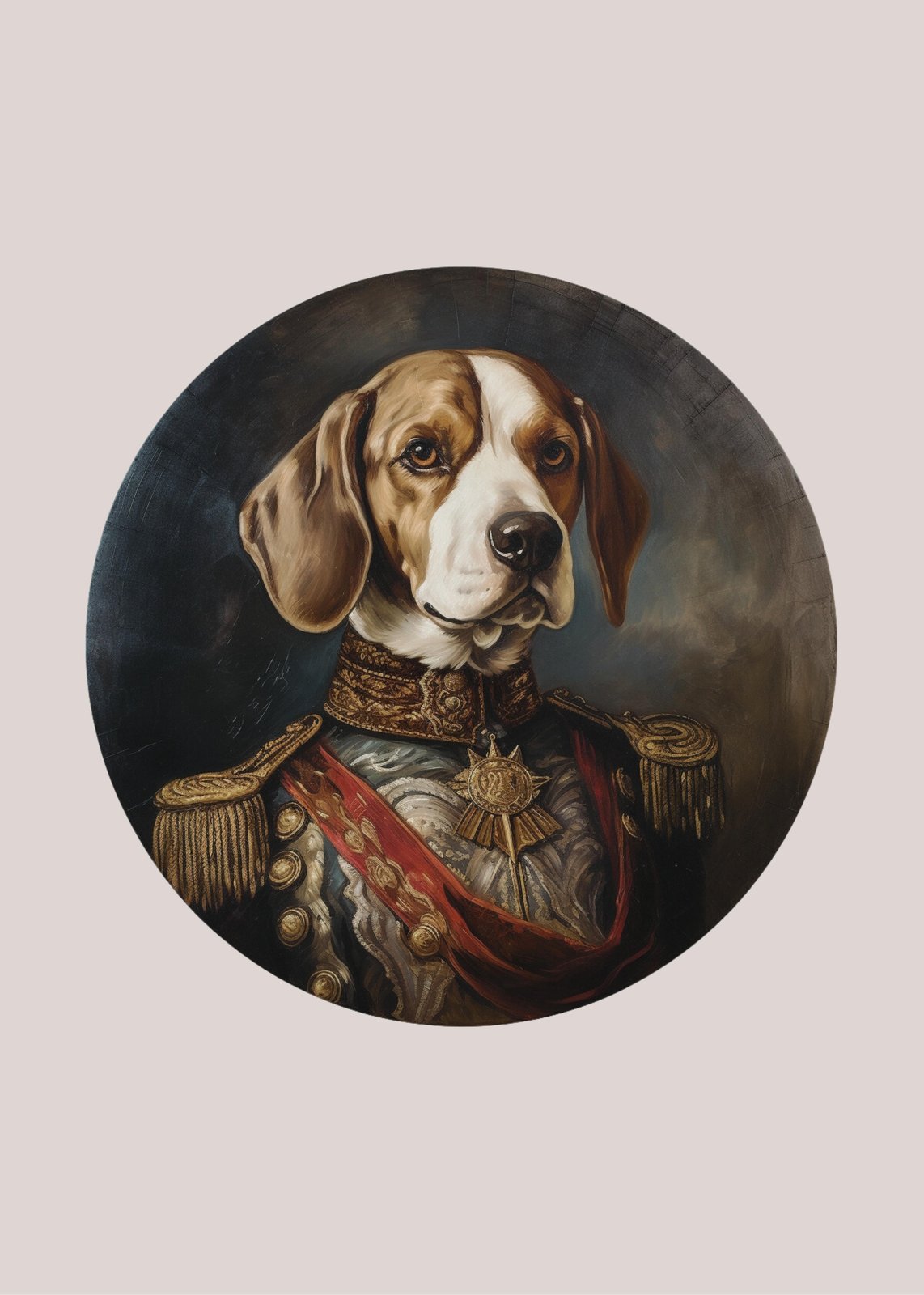 Regal Beagle Portrait - Majestic Dog Wall Art