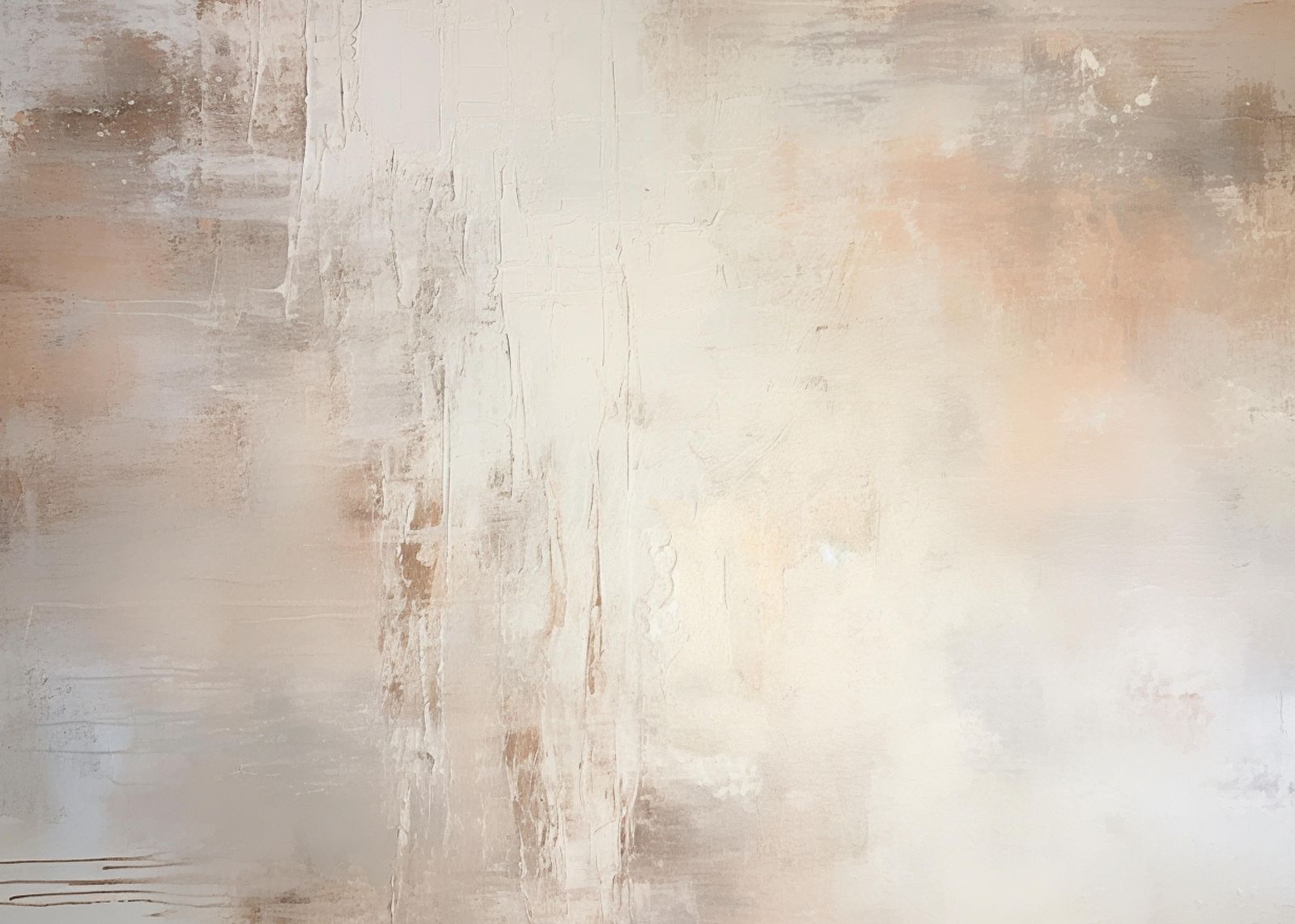 Serene Beige Abstract Textured Wall Art