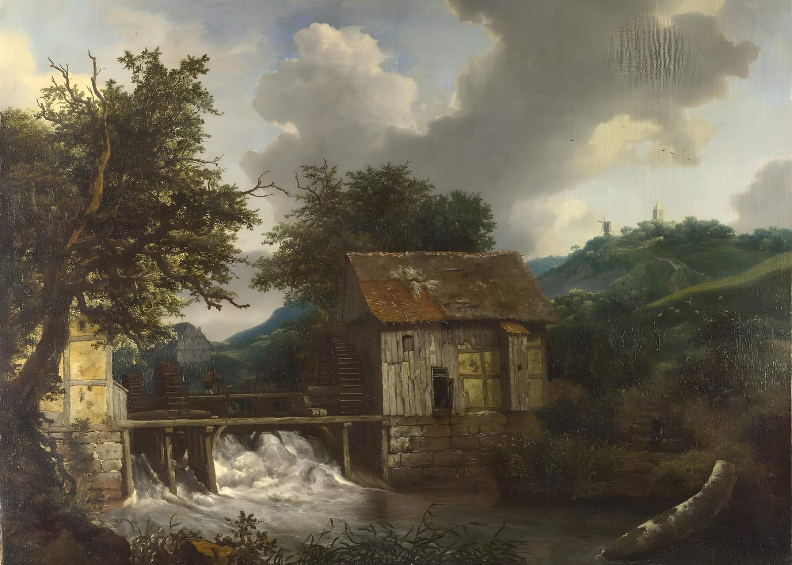 Rustic Mill Landscape Wall Art