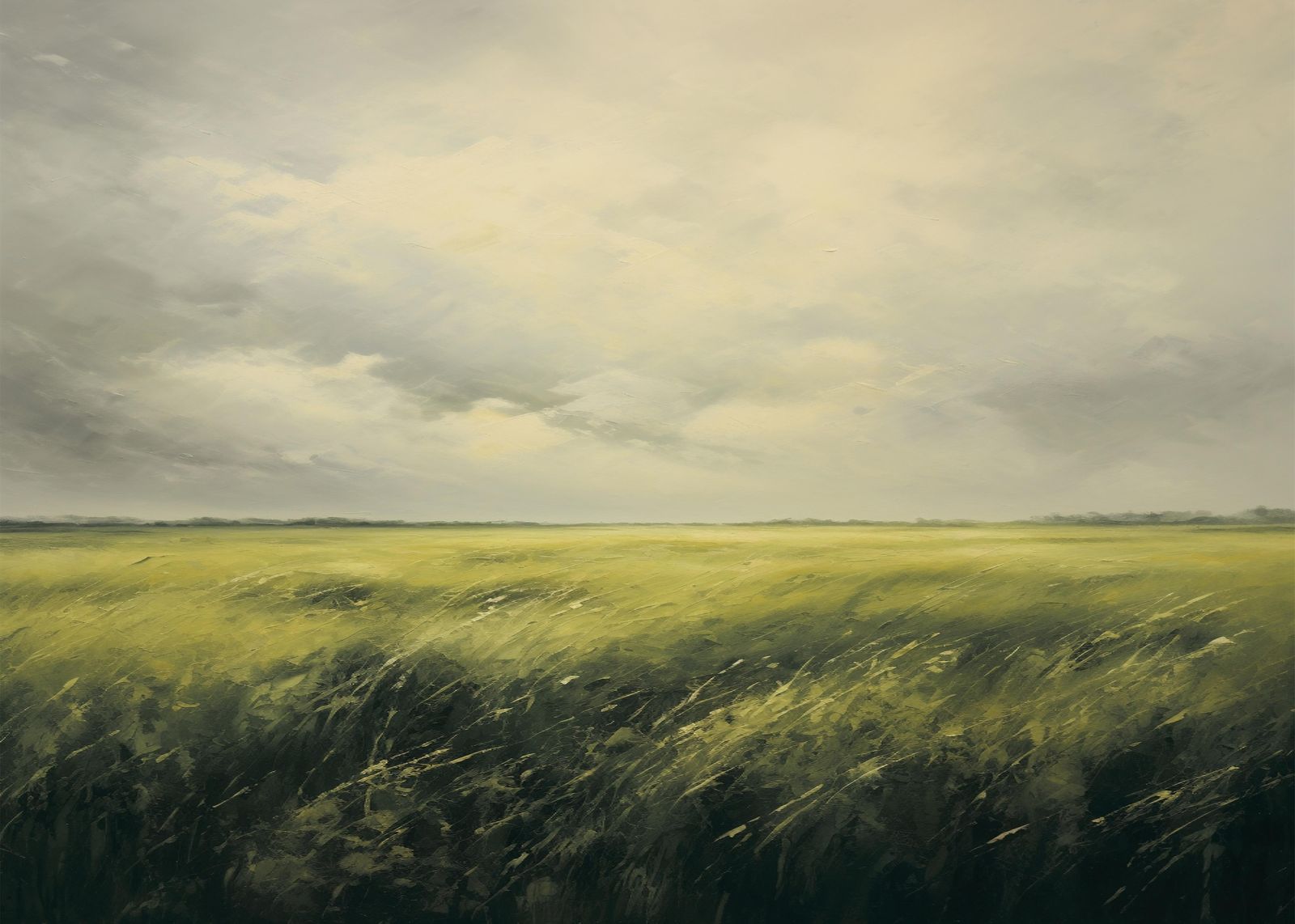 Serene Meadow Landscape Wall Art
