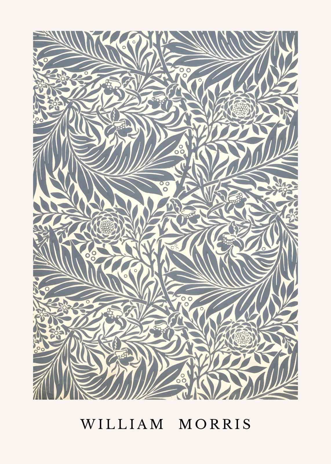 William Morris Blue Floral Pattern Wall Art