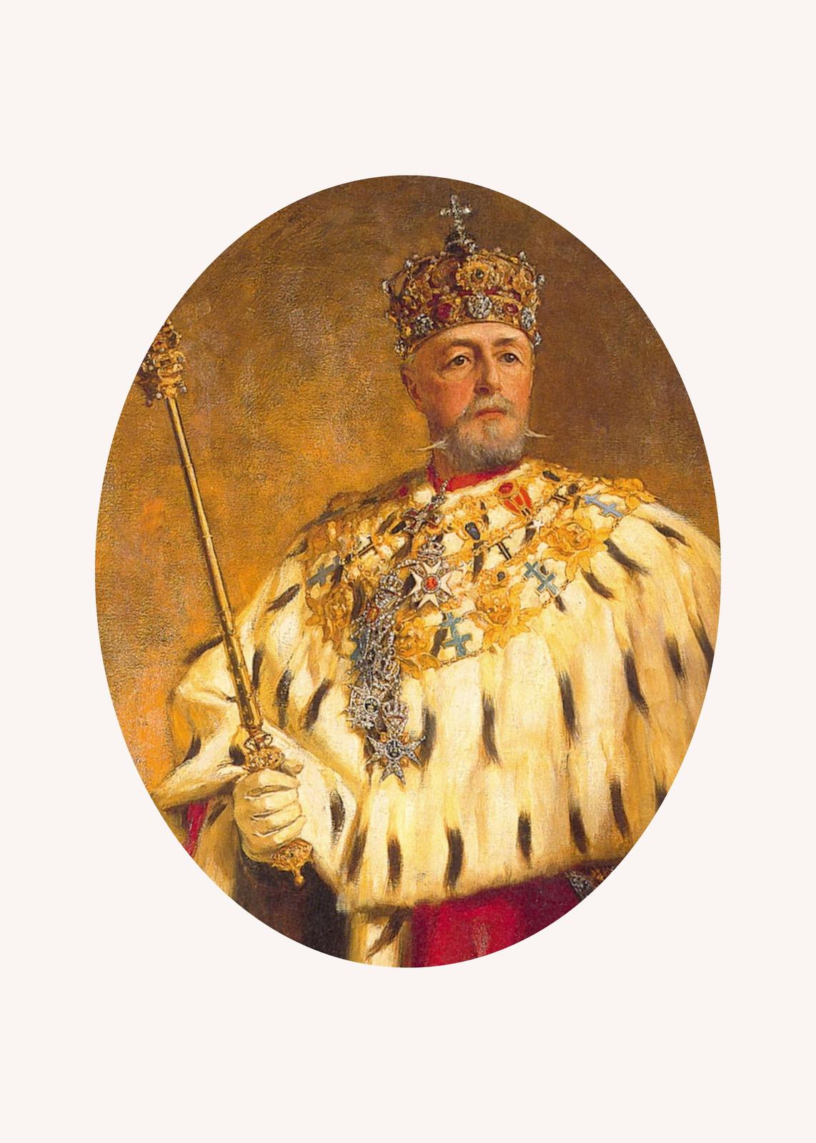 Regal Portrait of a King Oil Painting Wall Art
