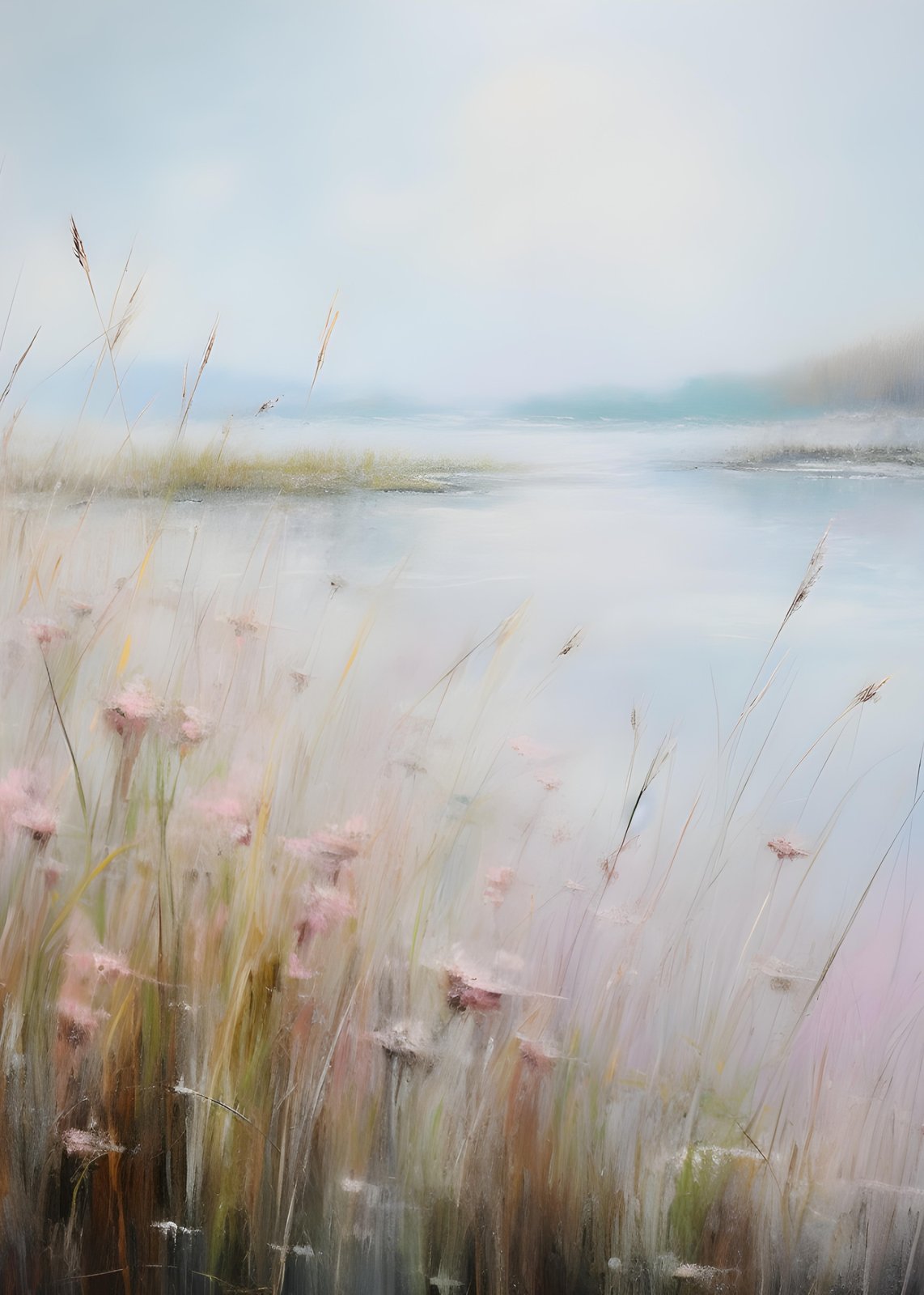 Serene Meadow Blooms Wall Art
