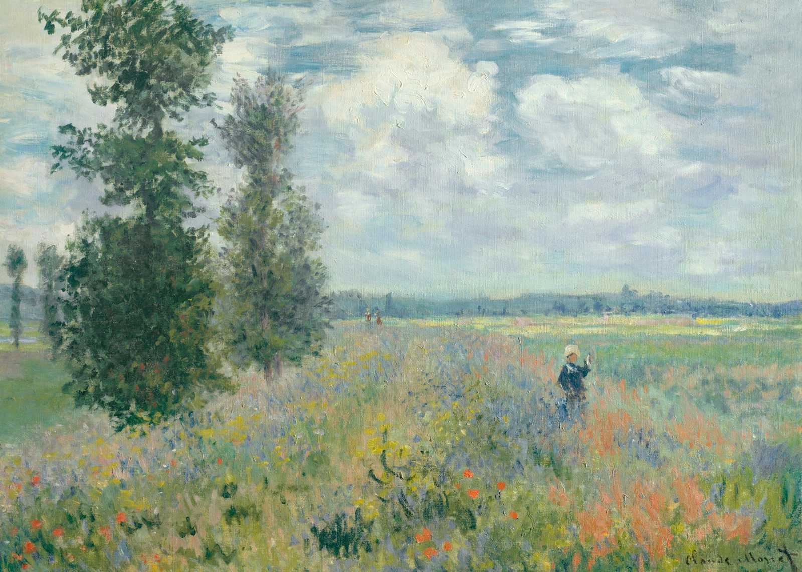 Impressionist Field of Poppies Wall Art