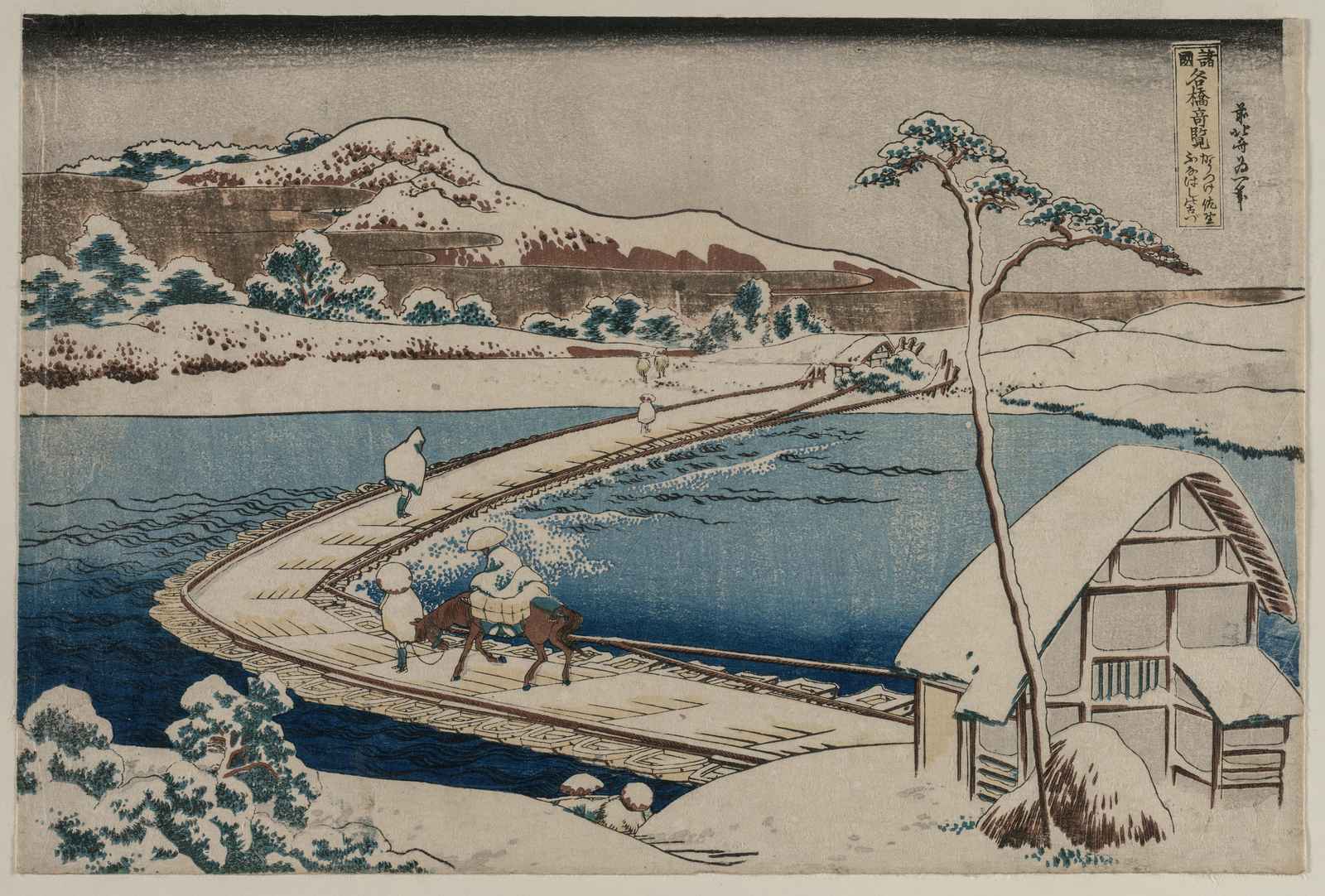 Serene Winter Crossing Japanese Art Wall Art
