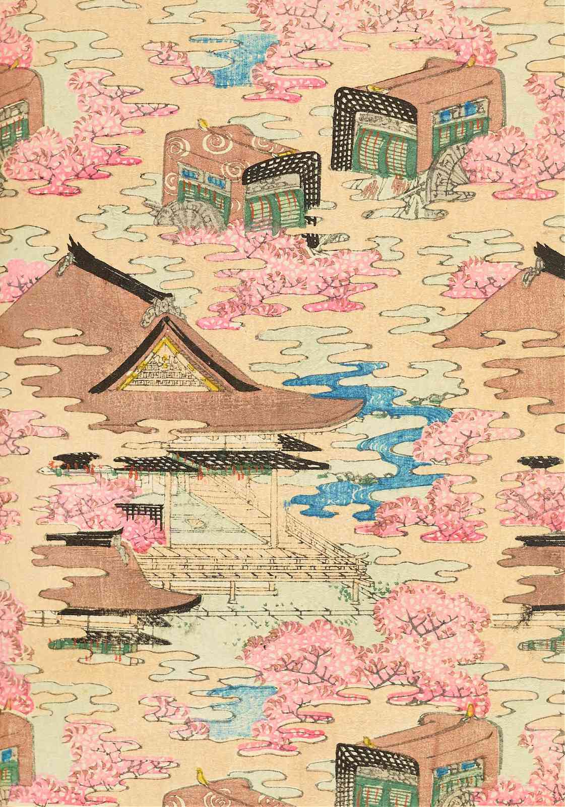 Serene Japanese Landscape Sakura Wall Art