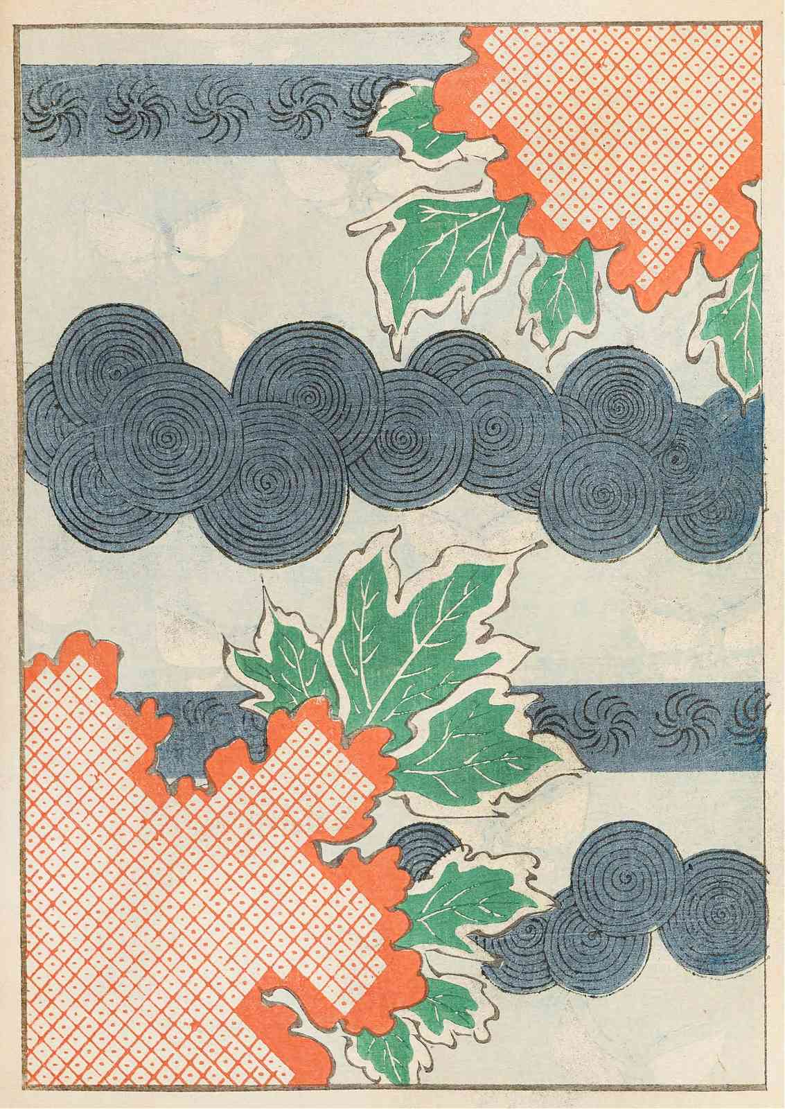 Japanese Floral & Cloud Wall Art