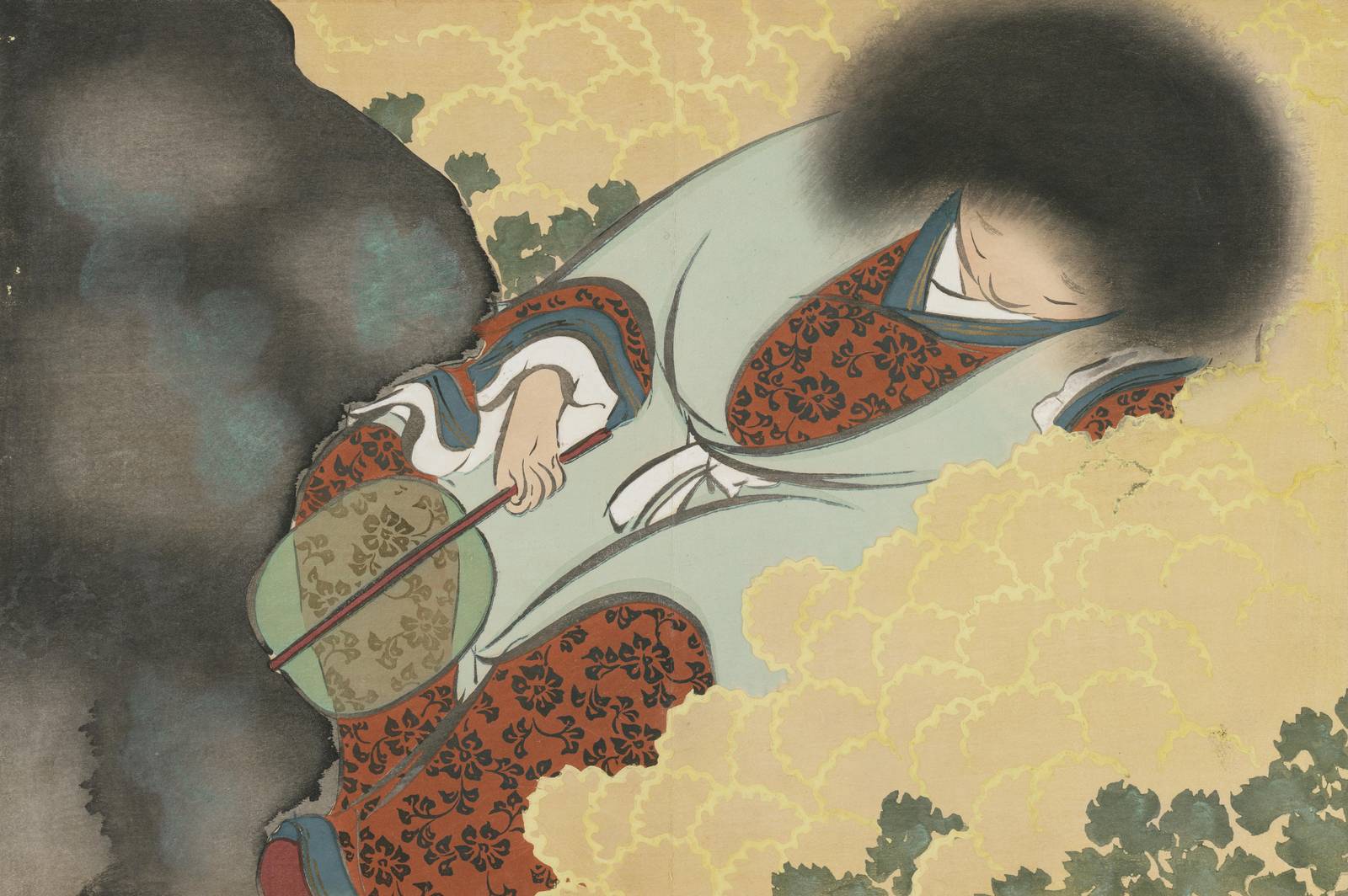 Serene Geisha in Bloom Wall Art - Japanese Art