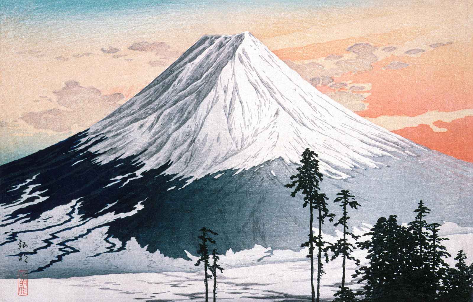 Majestic Fuji Sunrise Japanese Art Wall Art