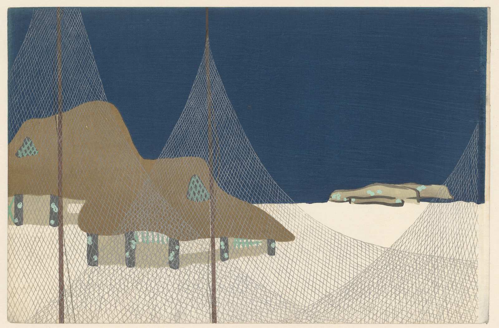 Serene Winter Village Wall Art