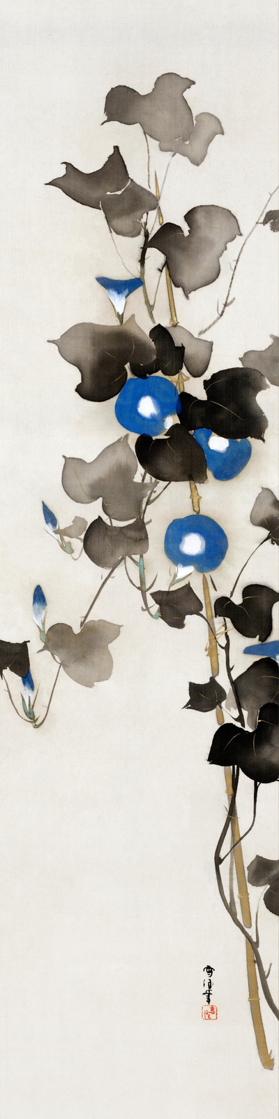 Blue Morning Glory Japanese Art Wall Art