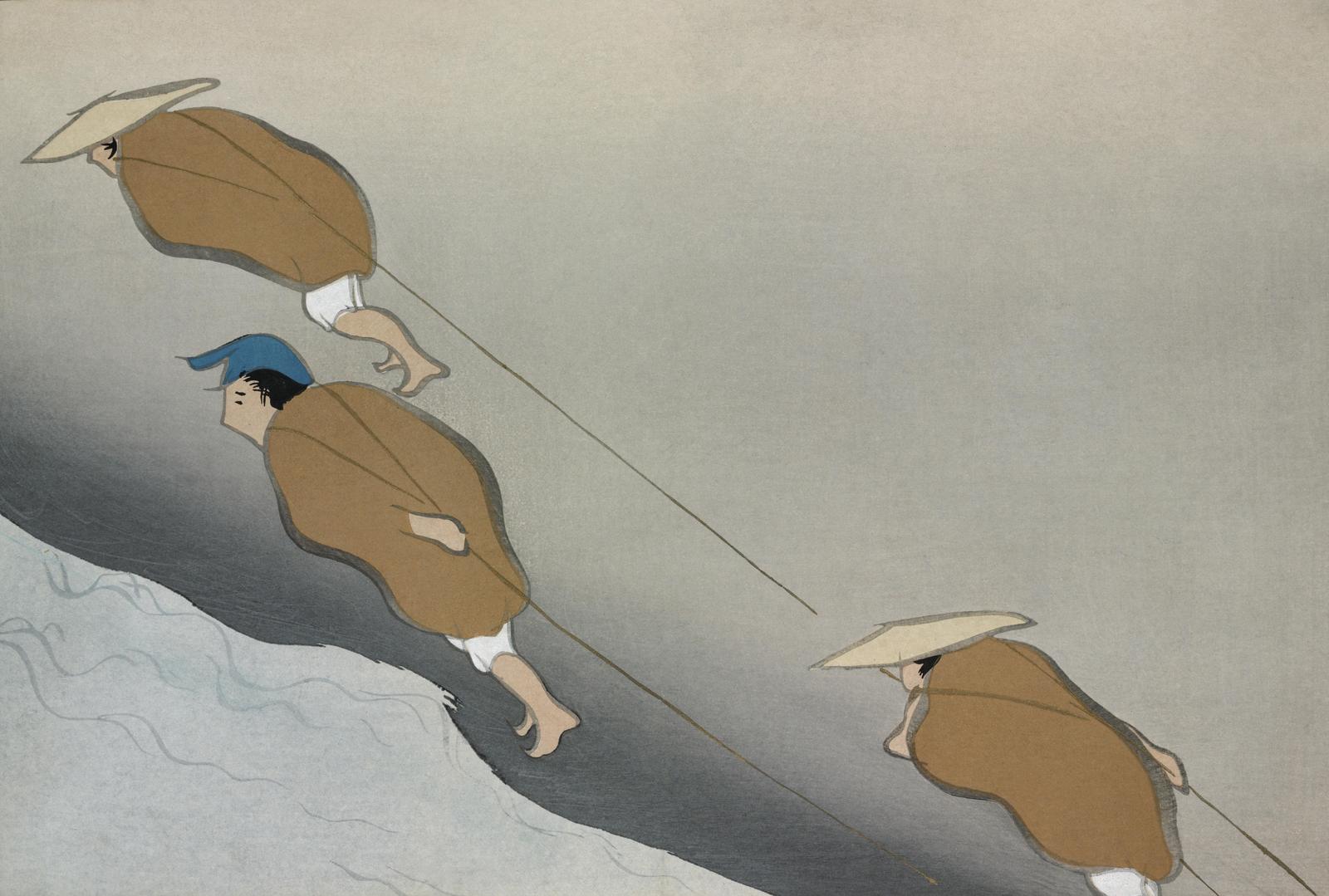 Japanese Fishermen Journey Wall Art