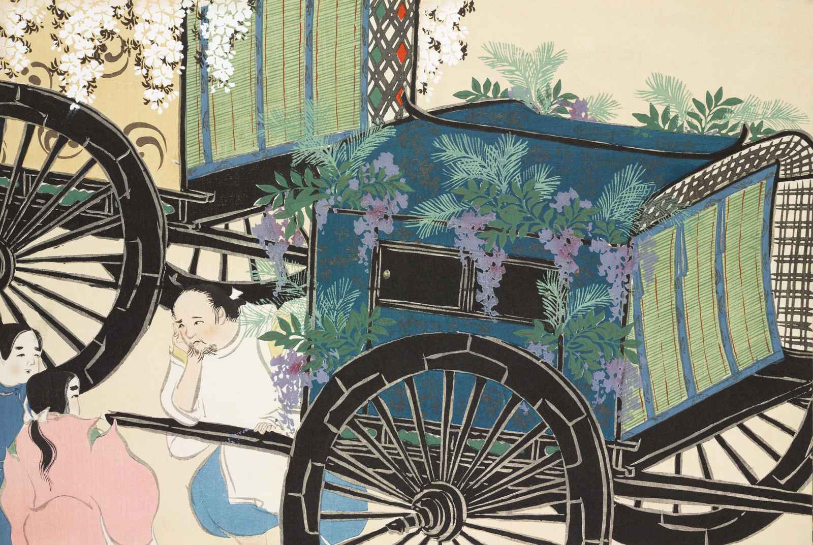 Japanese Wagon Wisteria Wall Art