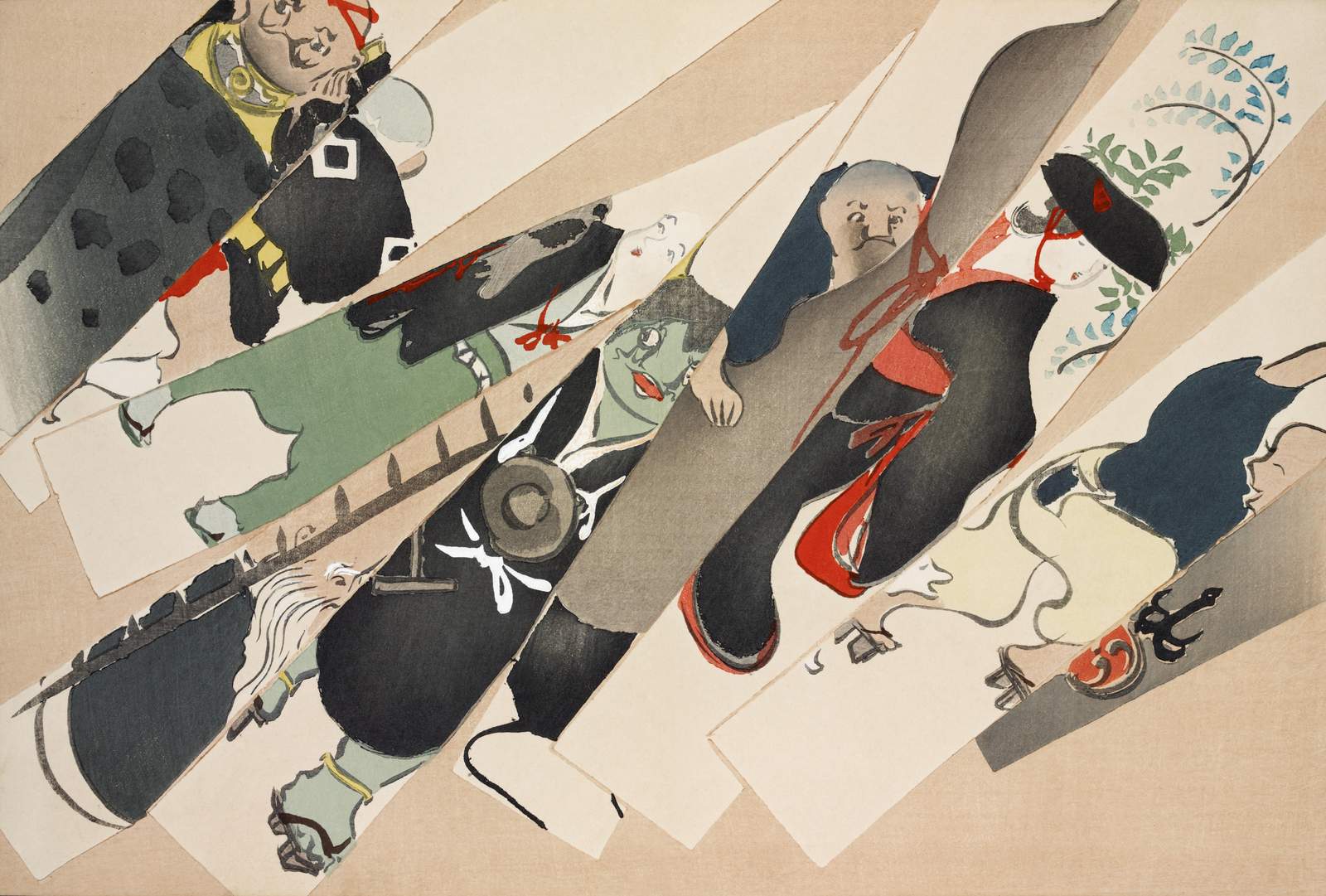 Japanese Character Collage Wall Art