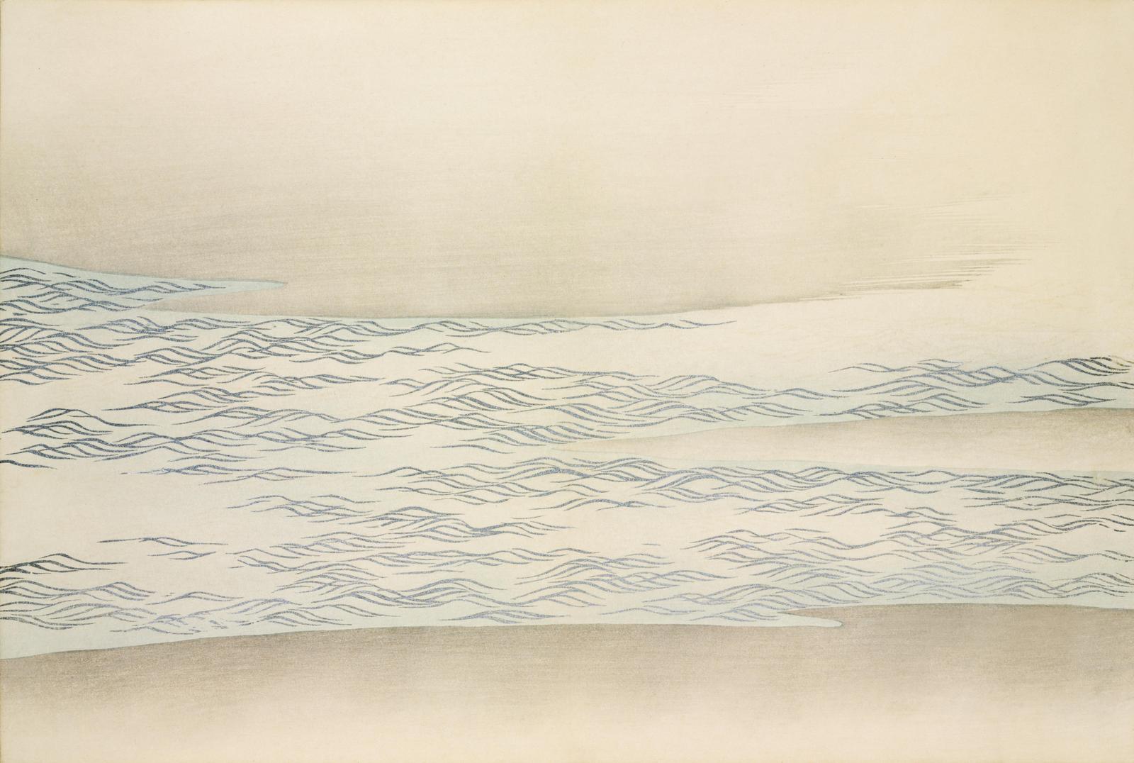 Serene Water Flow Japanese Art Wall Art