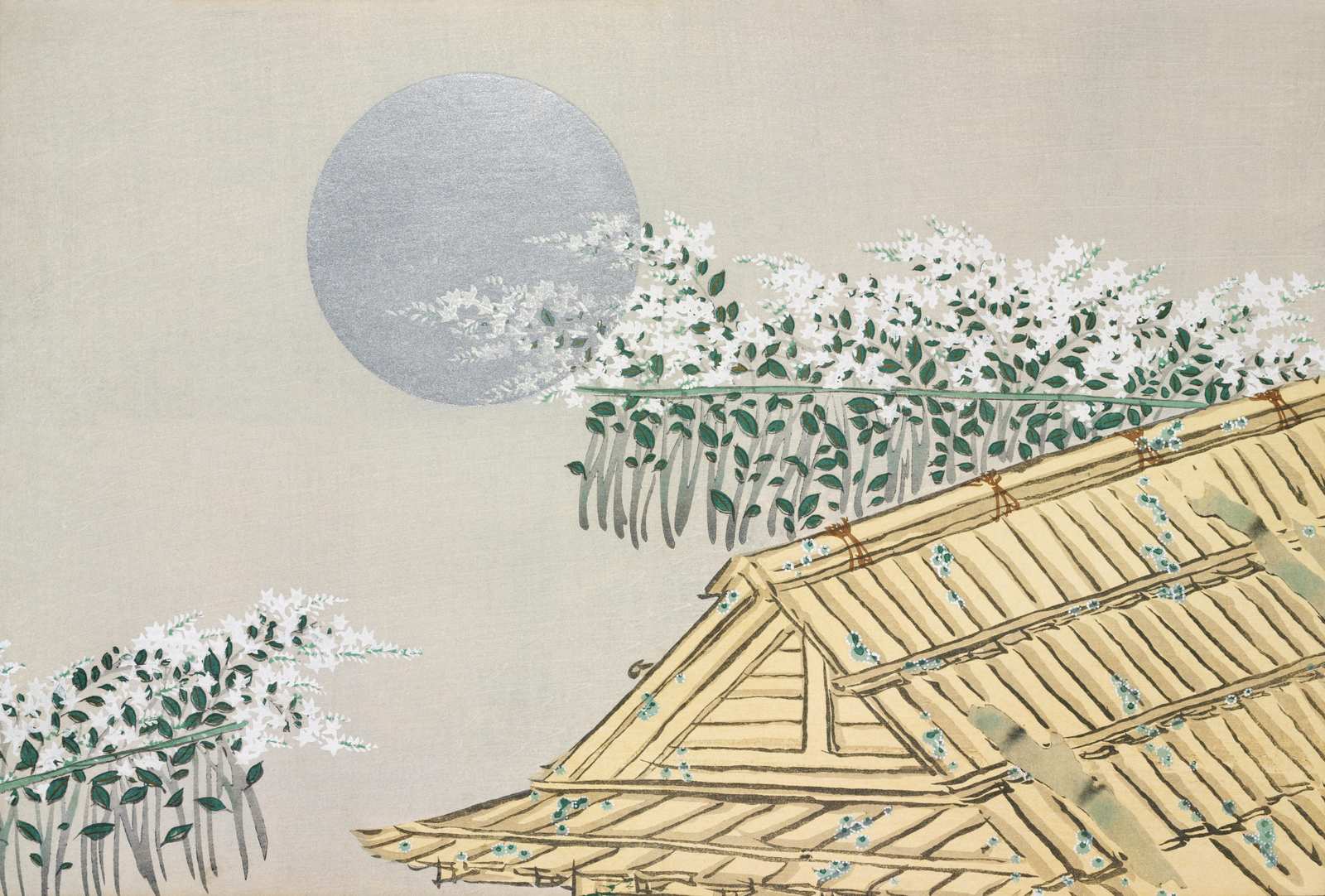 Serene Moonlit Blossoms Japanese Wall Art Wall Art