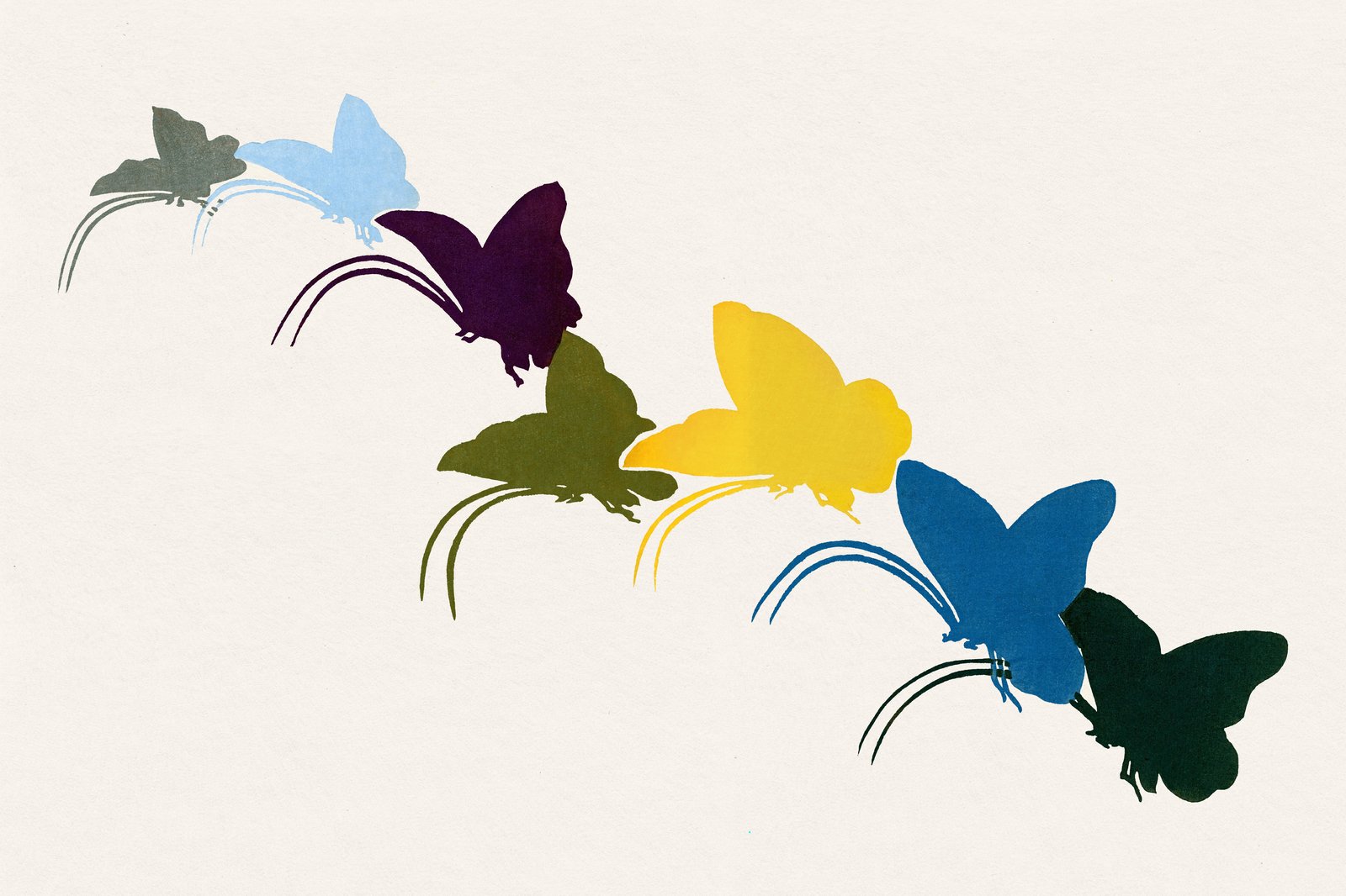 Vibrant Butterfly Flight Wall Art - Modern Art